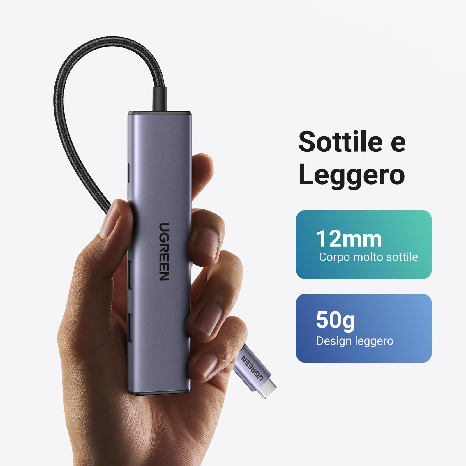 ugreen-revodok-105-hub-usb-c-5-in-1-hdmi-4k-pd-100w-grigio image 7
