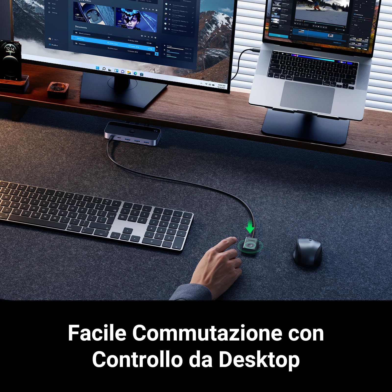 ugreen-switch-usb-c-kvm-4-porte-2-ingressi-4-uscite-5gbps image 7