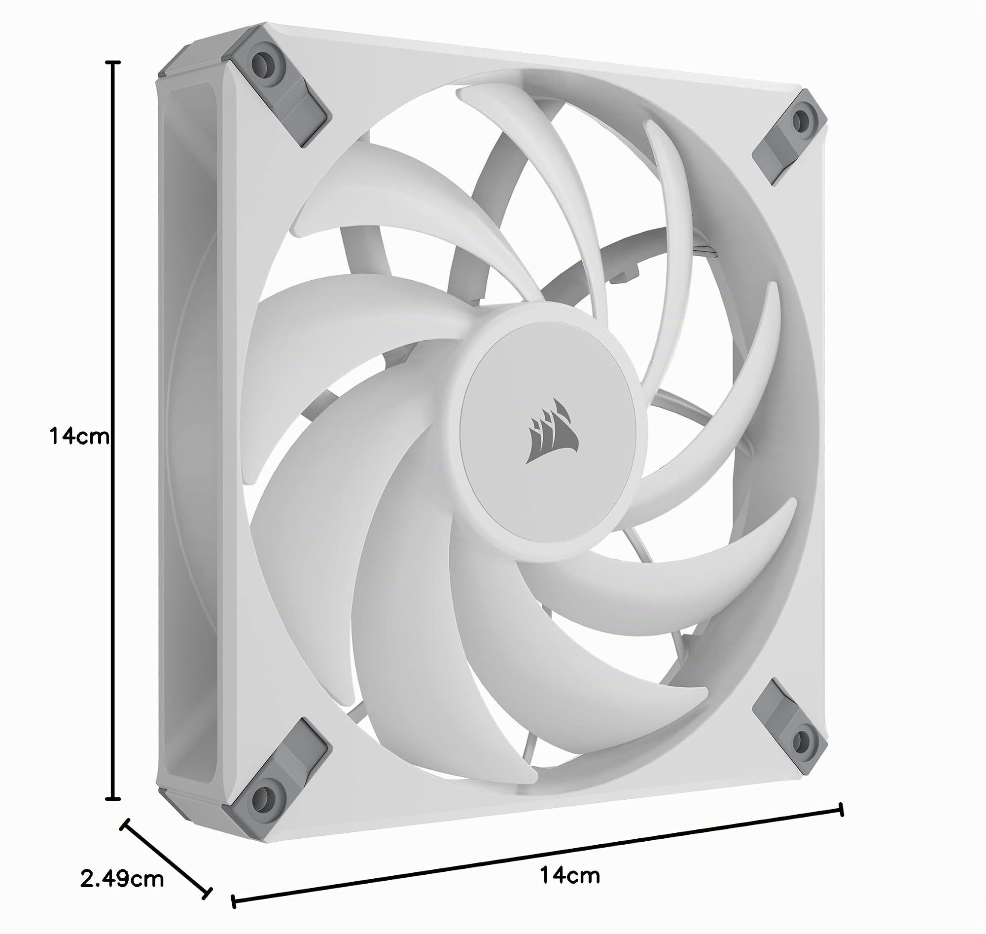 corsair-icue-af140-rgb-elite-ventola-pwm-140-mm-bianco image 8