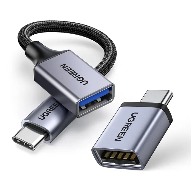 ugreen-adattatore-usb-c-a-usb-a-3-0-5gbps-grigio-confezione-2-pezzi image 1