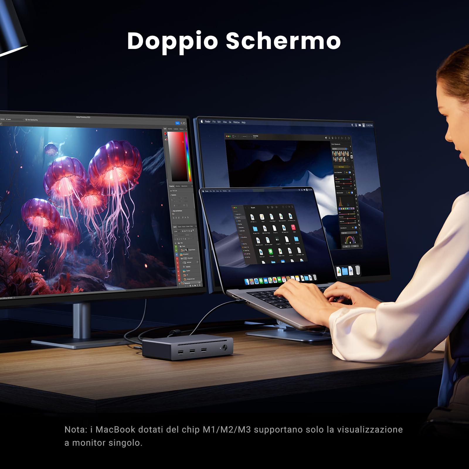 ugreen-revodok-max-208-docking-station-thunderbolt-4-8-in-1-doppio-4k60hz-85w image 3
