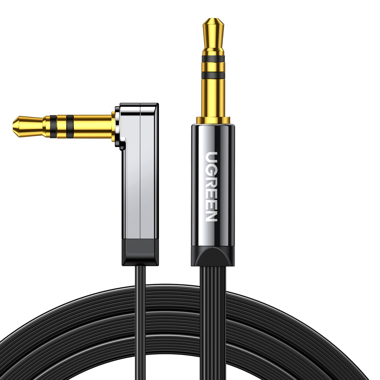 ugreen-cavo-aux-jack-3-5mm-angolo-90-piatto-0-5m-nero image 8