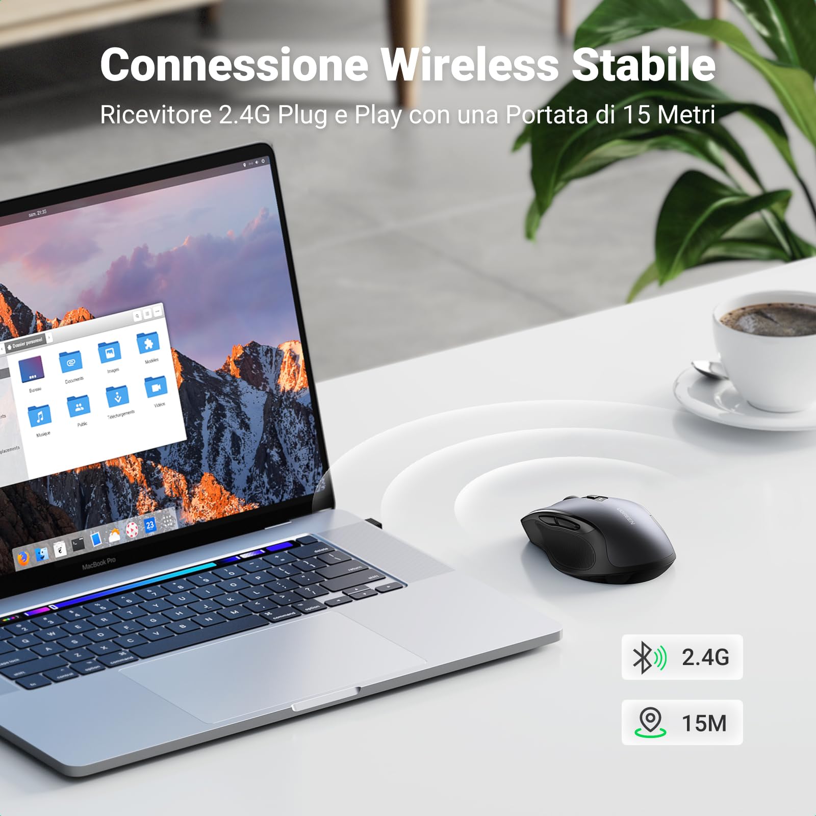 ugreen-mouse-wireless-2-4-ghz-ergonomico-silenzioso-4000-dpi-nero image 5