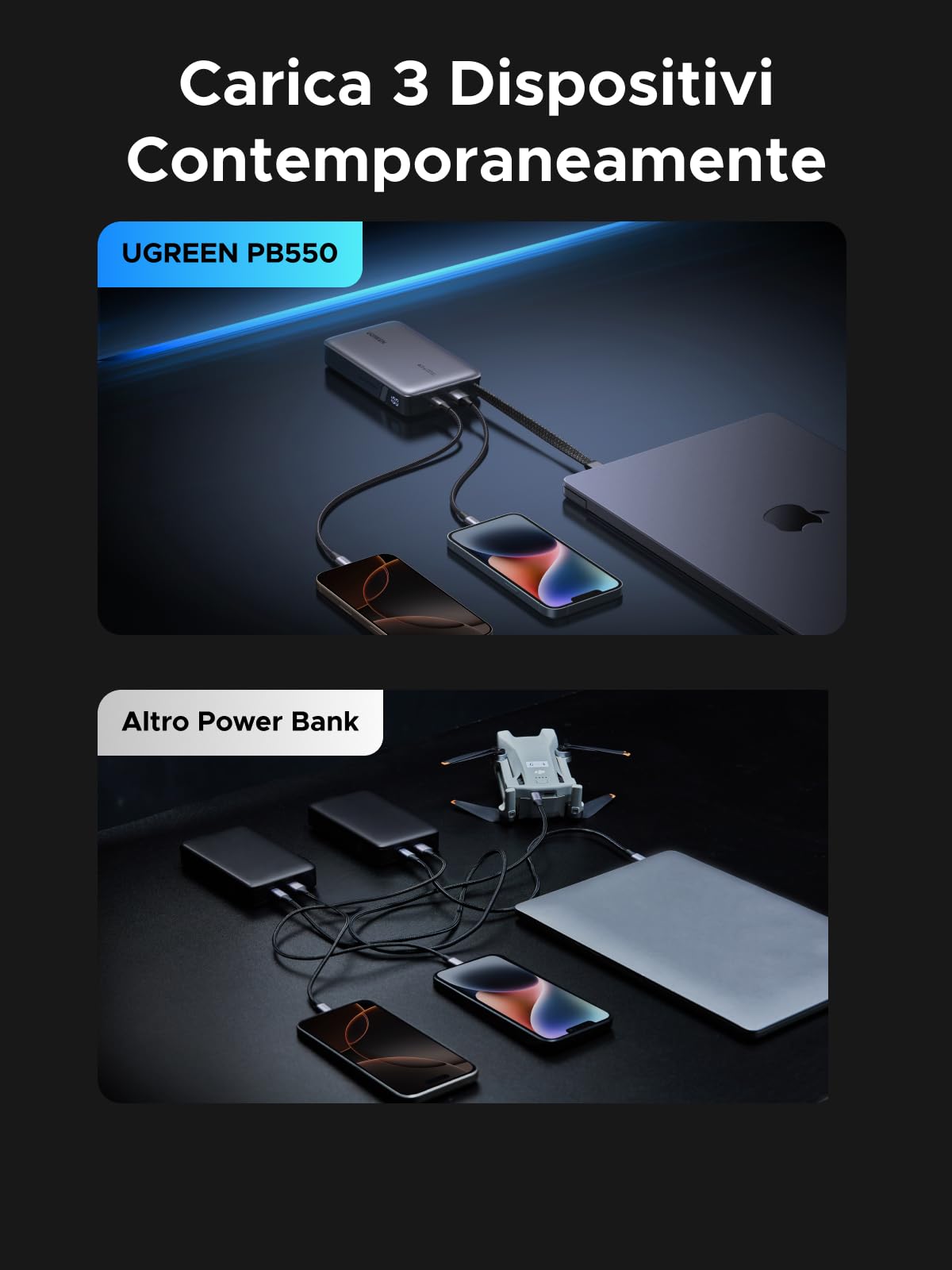 ugreen-nexode-67w-power-bank-20000mah-pd-65w-xiaomi-67w-con-cavo-usb-c-e-display image 5