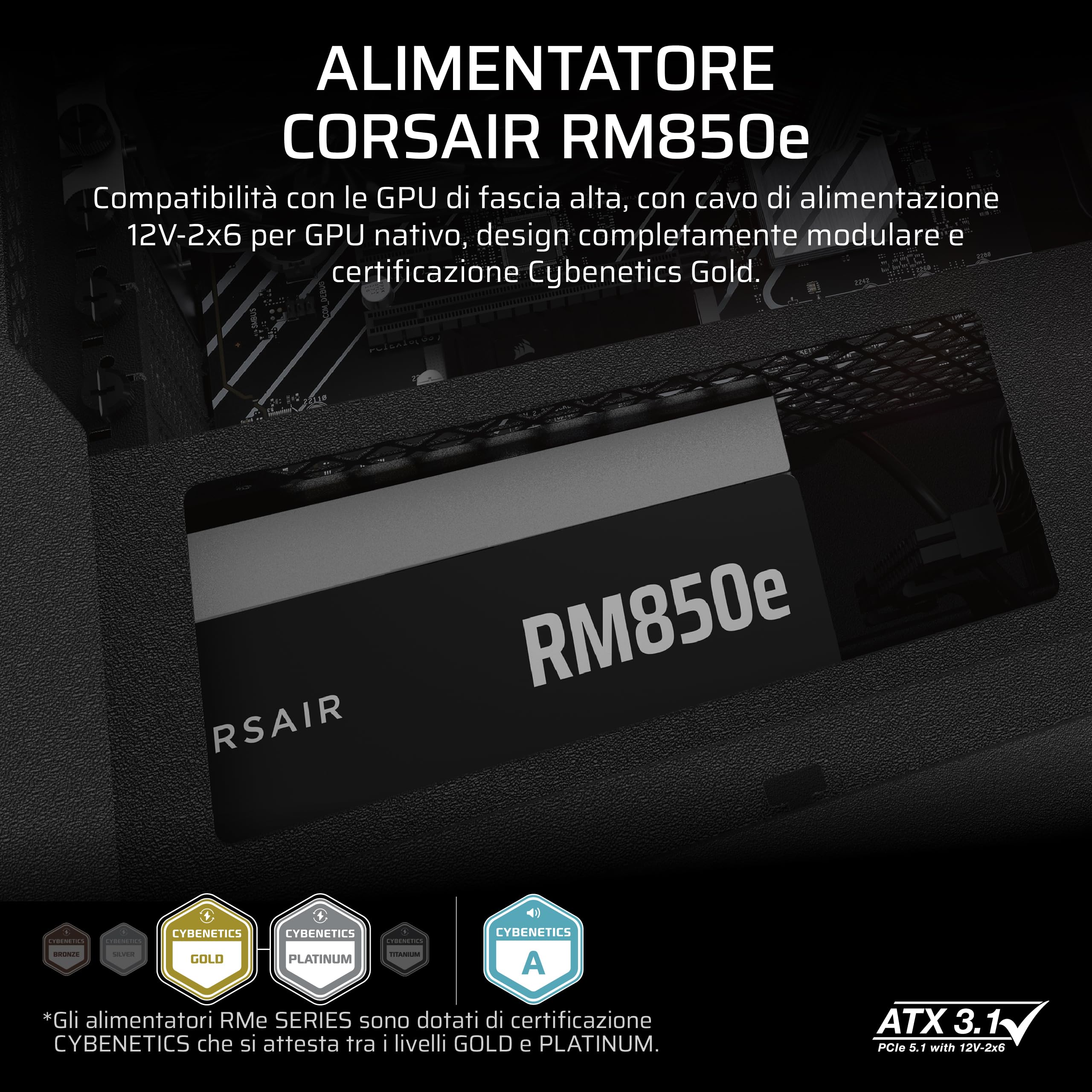 corsair-rm850e-2025-alimentatore-atx-modulare-850w-atx-3-1-pcie-5-1-nero image 2