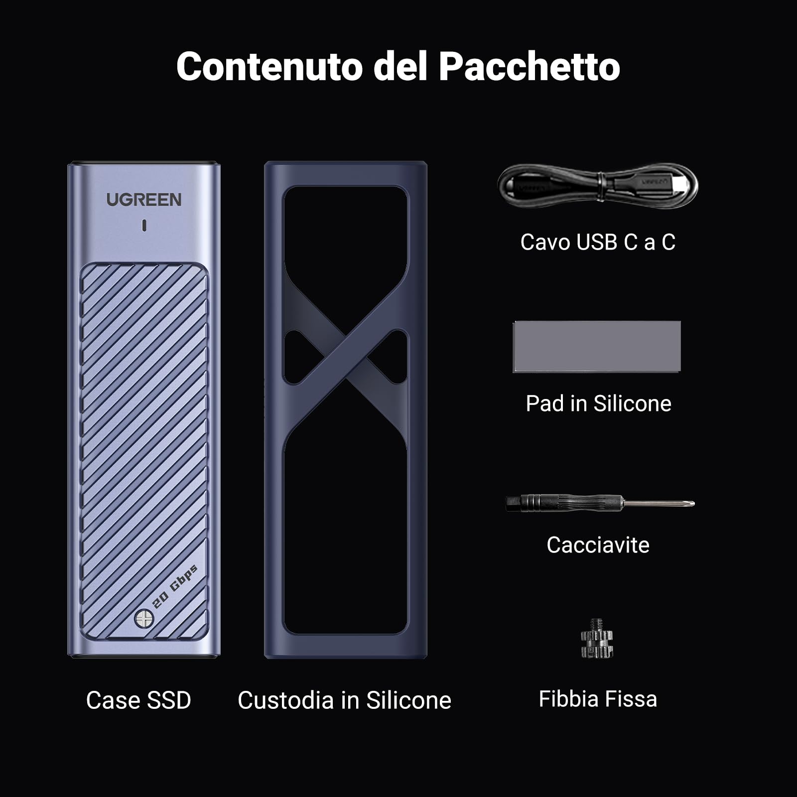 ugreen-case-ssd-m-2-nvme-sata-20gbps-usb-c-3-2-gen-2x2-per-2230-2242-2260-2280 image 7