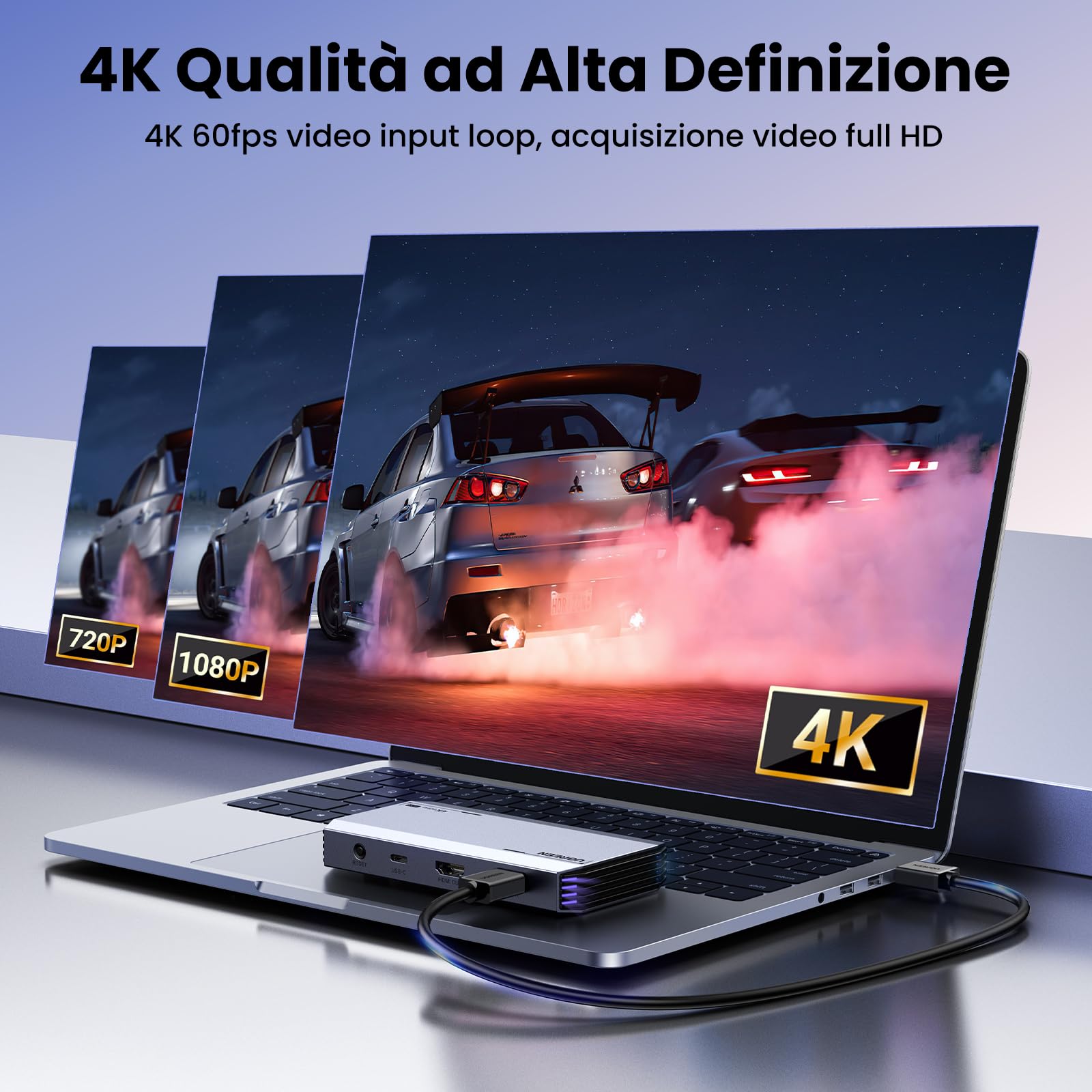 ugreen-scheda-di-acquisizione-video-hdmi-4k60hz-2k144hz-hdr-vrr-usb-3-0-per-stre image 2
