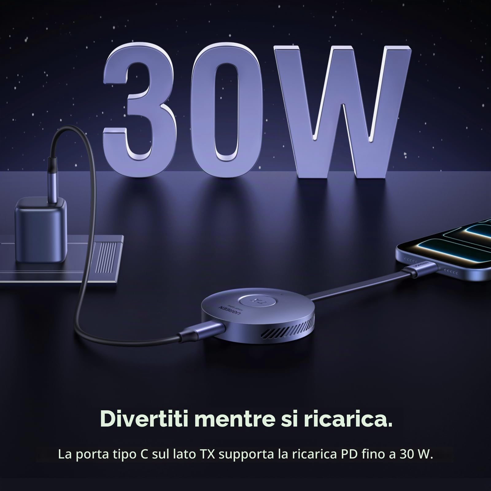 ugreen-trasmettitore-ricevitore-hdmi-wireless-usb-c-a-hdmi-1080p-50m-magnetico image 6