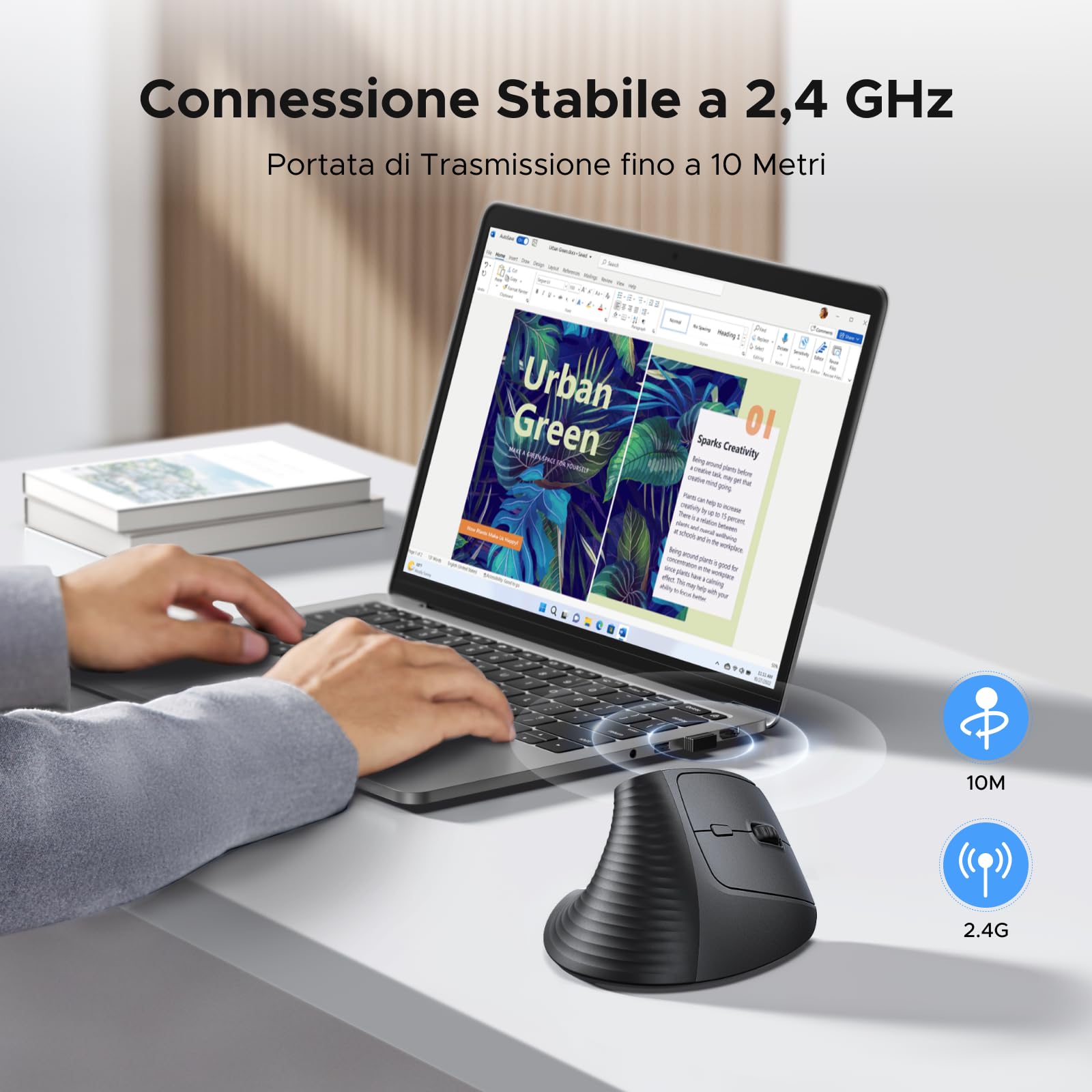 ugreen-mouse-verticale-ergonomico-wireless-2-4g-4000-dpi image 3