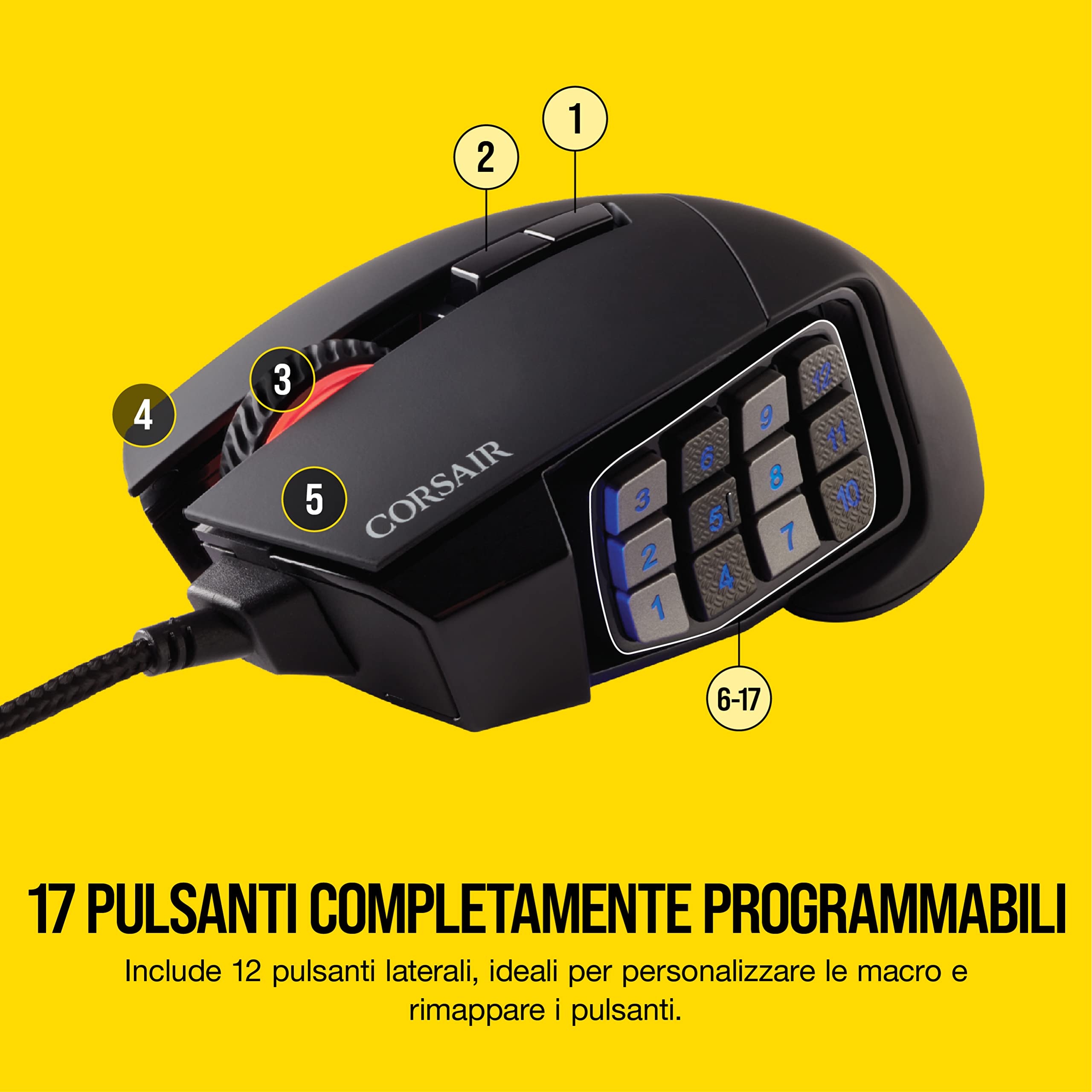 corsair-scimitar-elite-rgb-mouse-gaming-moba-mmo-18000-dpi-nero image 4