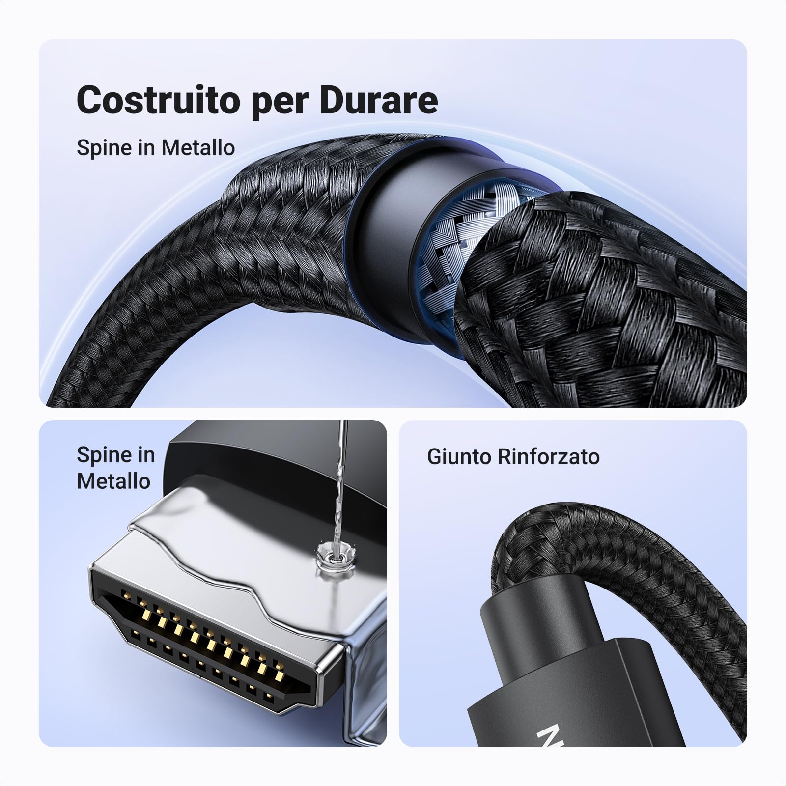 ugreen-cavo-hdmi-2-1-certificato-8k-60hz-4k-120hz-48gbps-2m-nylon image 7