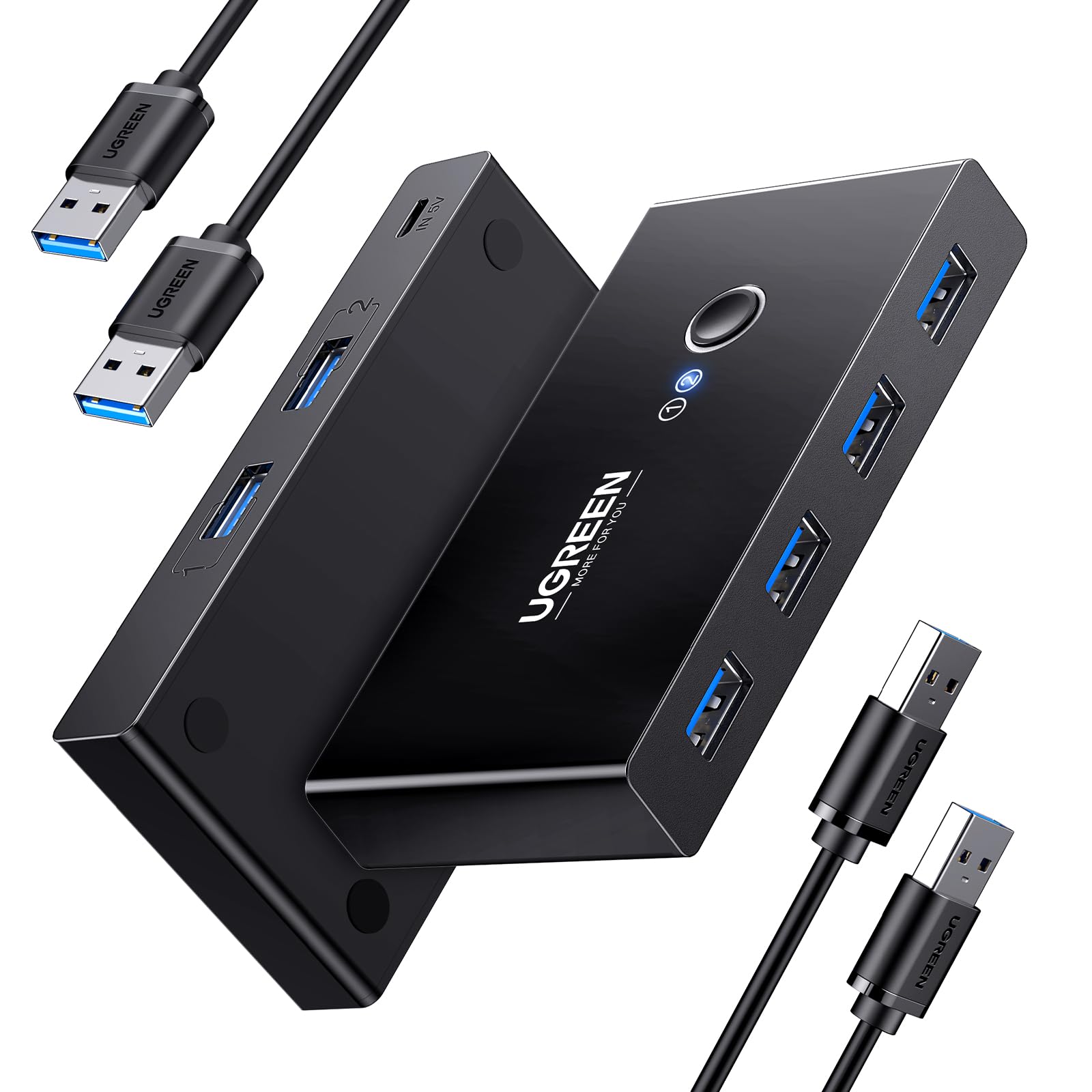 ugreen-switch-usb-3-0-4-porte-2-ingressi-4-uscite-per-2-pc image 1