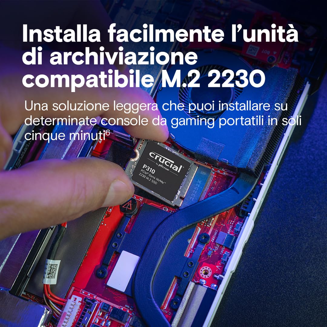 crucial-p310-ssd-interno-2tb-m-2-2230-pcie-gen4-nvme image 2