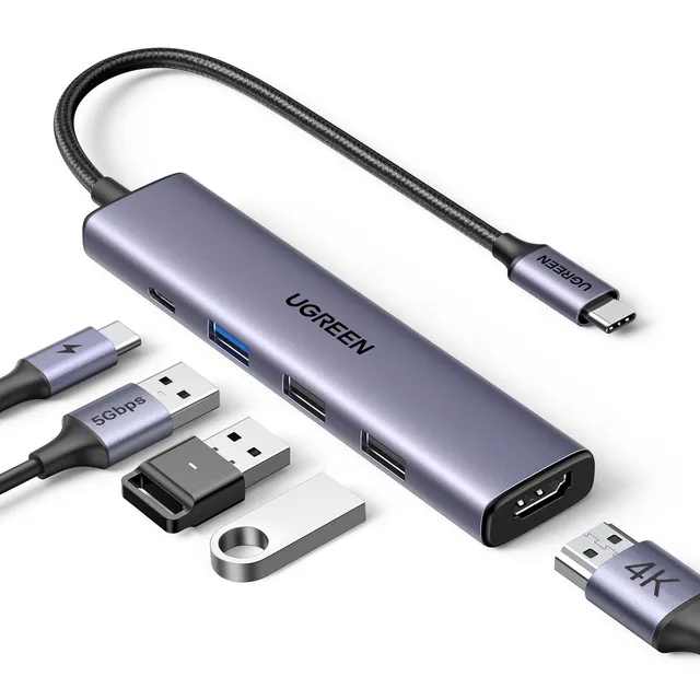 ugreen-revodok-105-hub-usb-c-5-in-1-hdmi-4k-pd-100w-grigio image 1