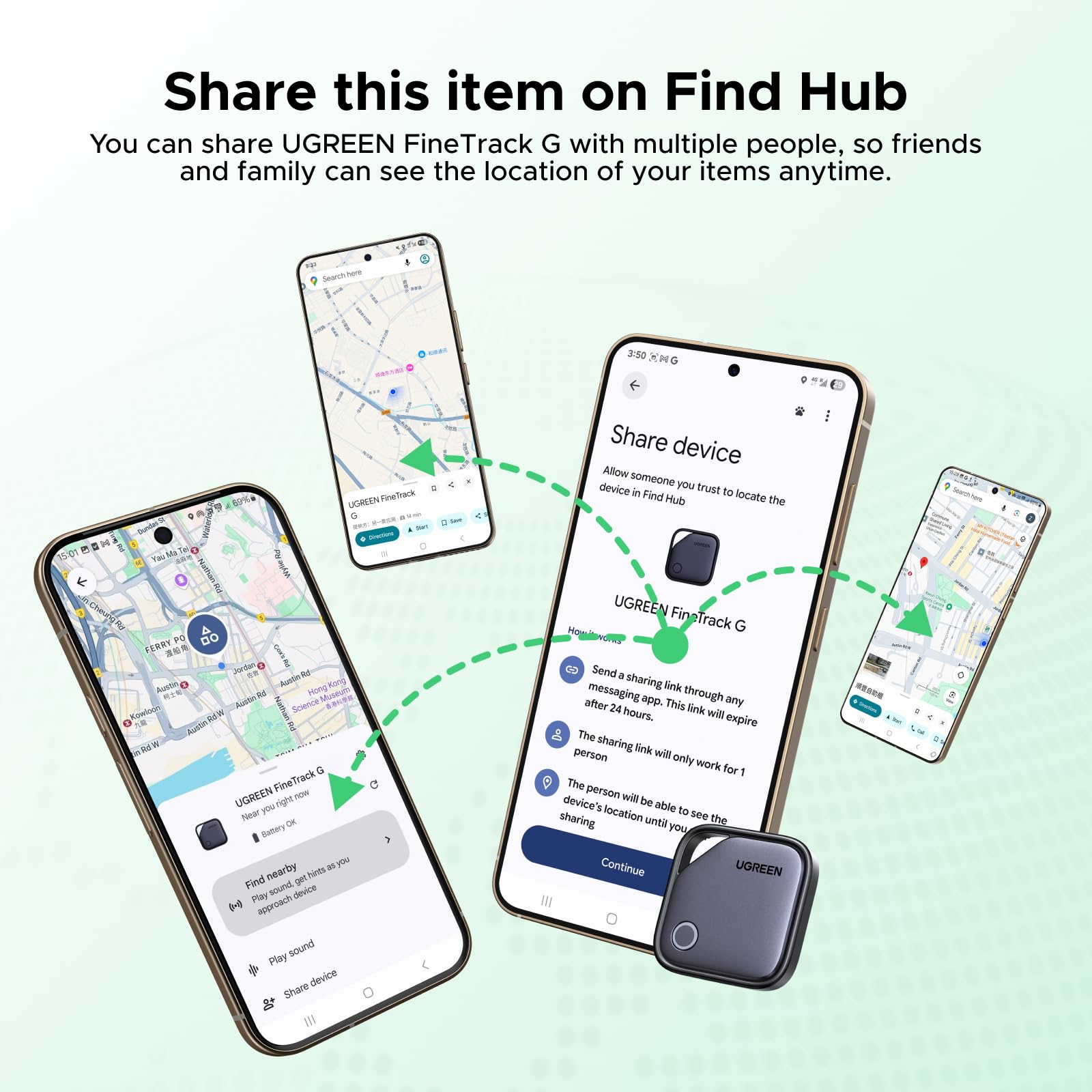ugreen-finetrack-g-smart-finder-per-android-google-find-hub-usb-c-4-pezzi image 5