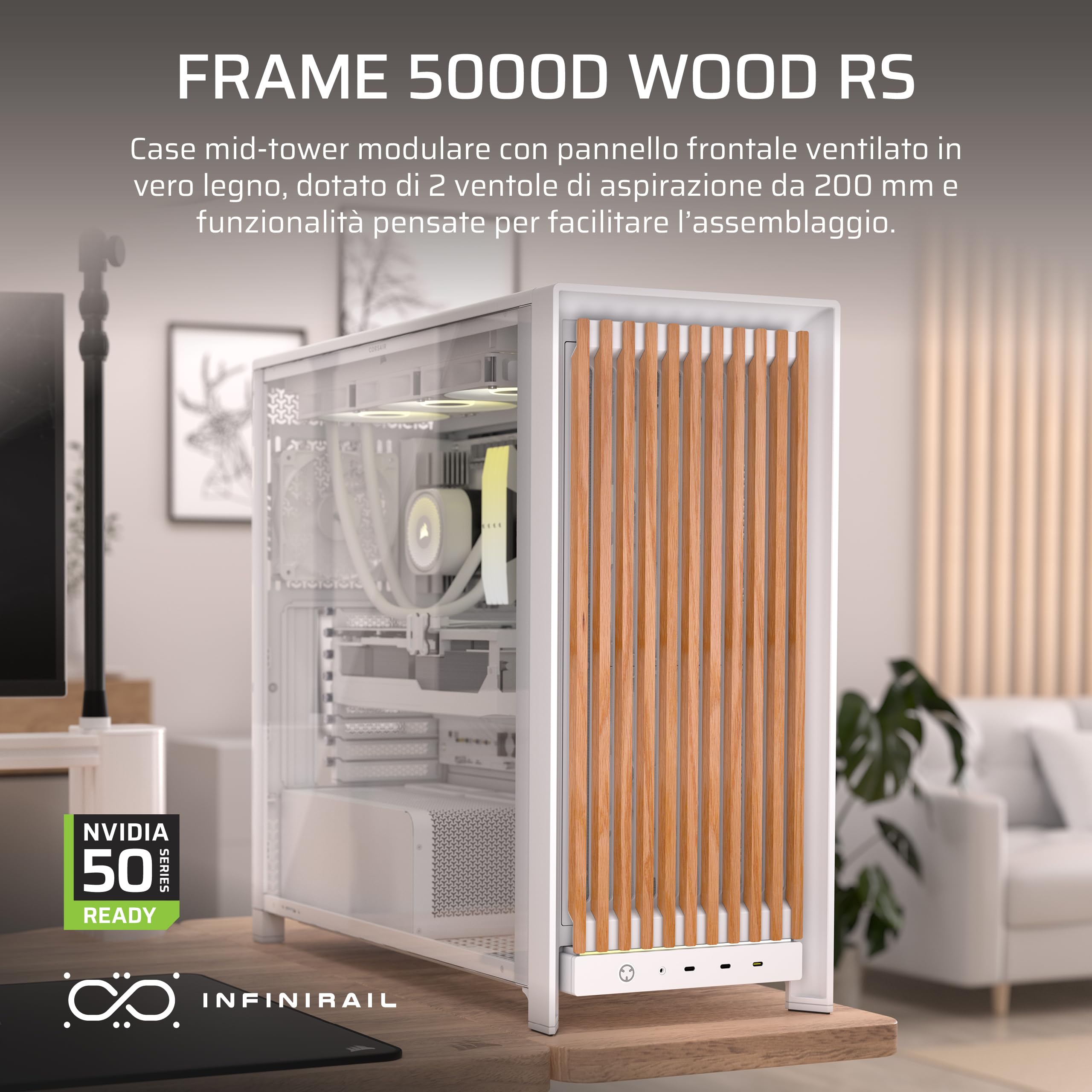 corsair-frame-5000d-wood-rs-case-pc-mid-tower-atx-bianco-rovere-pannello-frontal image 3