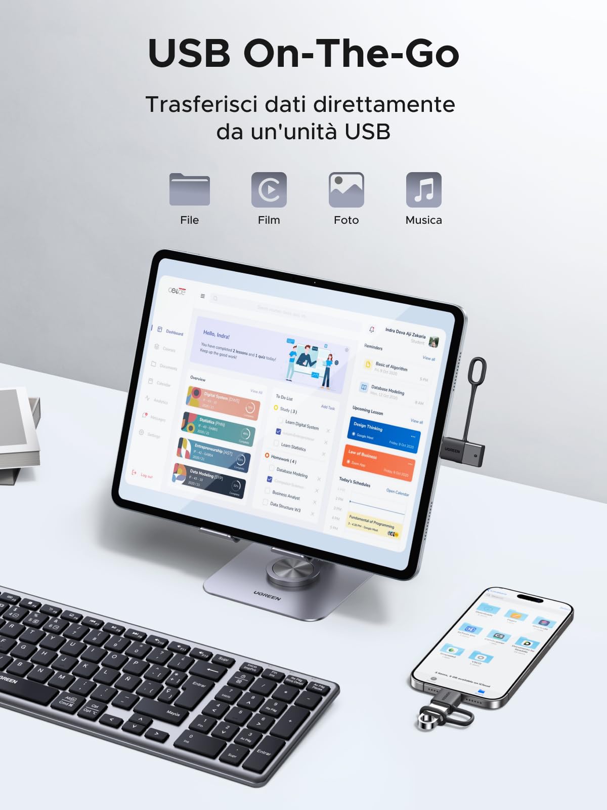 ugreen-adattatore-usb-c-a-usb-a-3-2-10gbps-otg-2-pezzi-anti-perso image 5