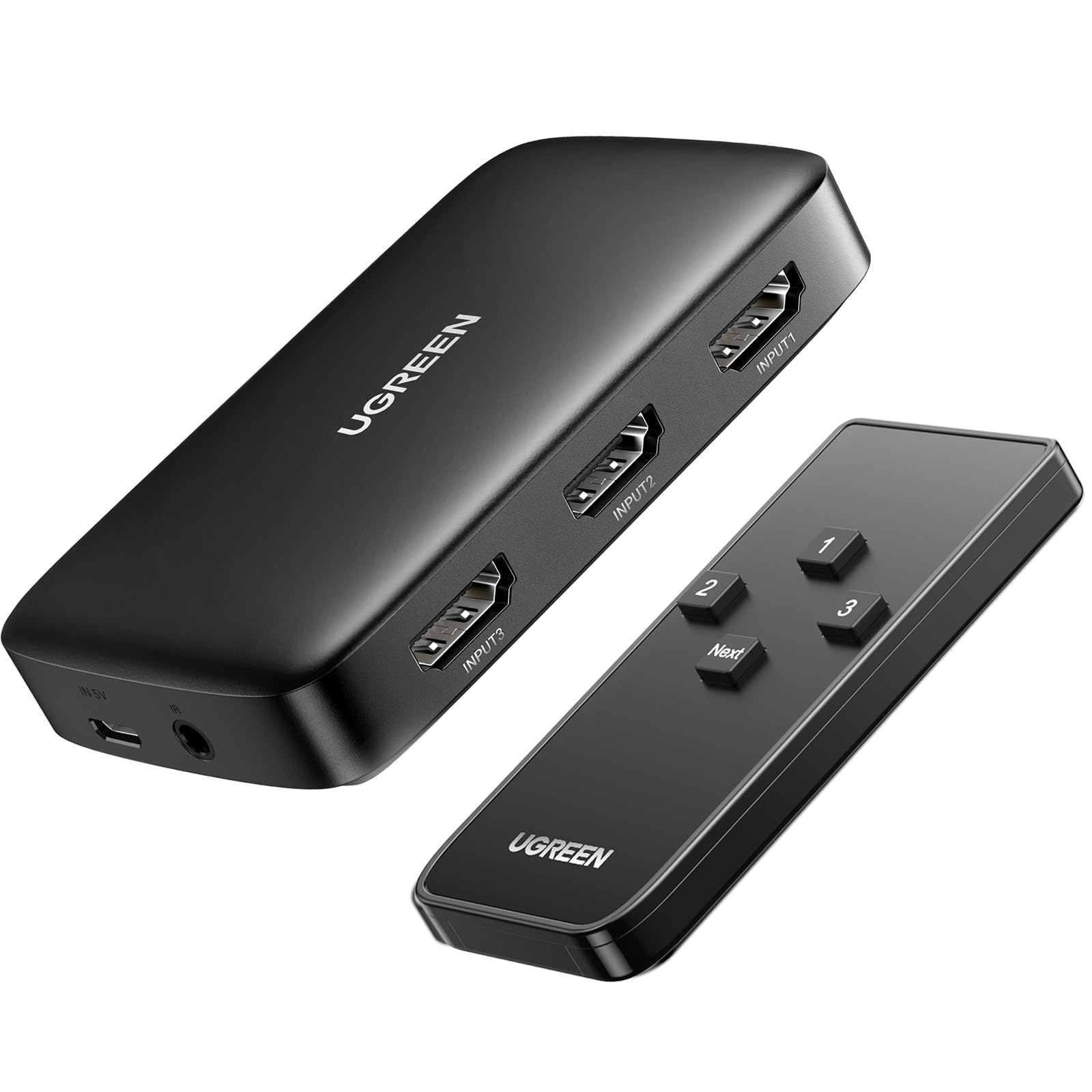 ugreen-switch-hdmi-4k-3-ingressi-1-uscita-switcher-uhd-3d-con-telecomando image 1