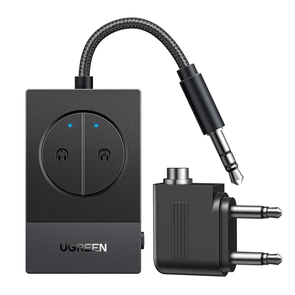 ugreen-trasmettitore-bluetooth-5-4-per-tv-e-aereo-jack-3-5mm-doppio-collegamento image 1