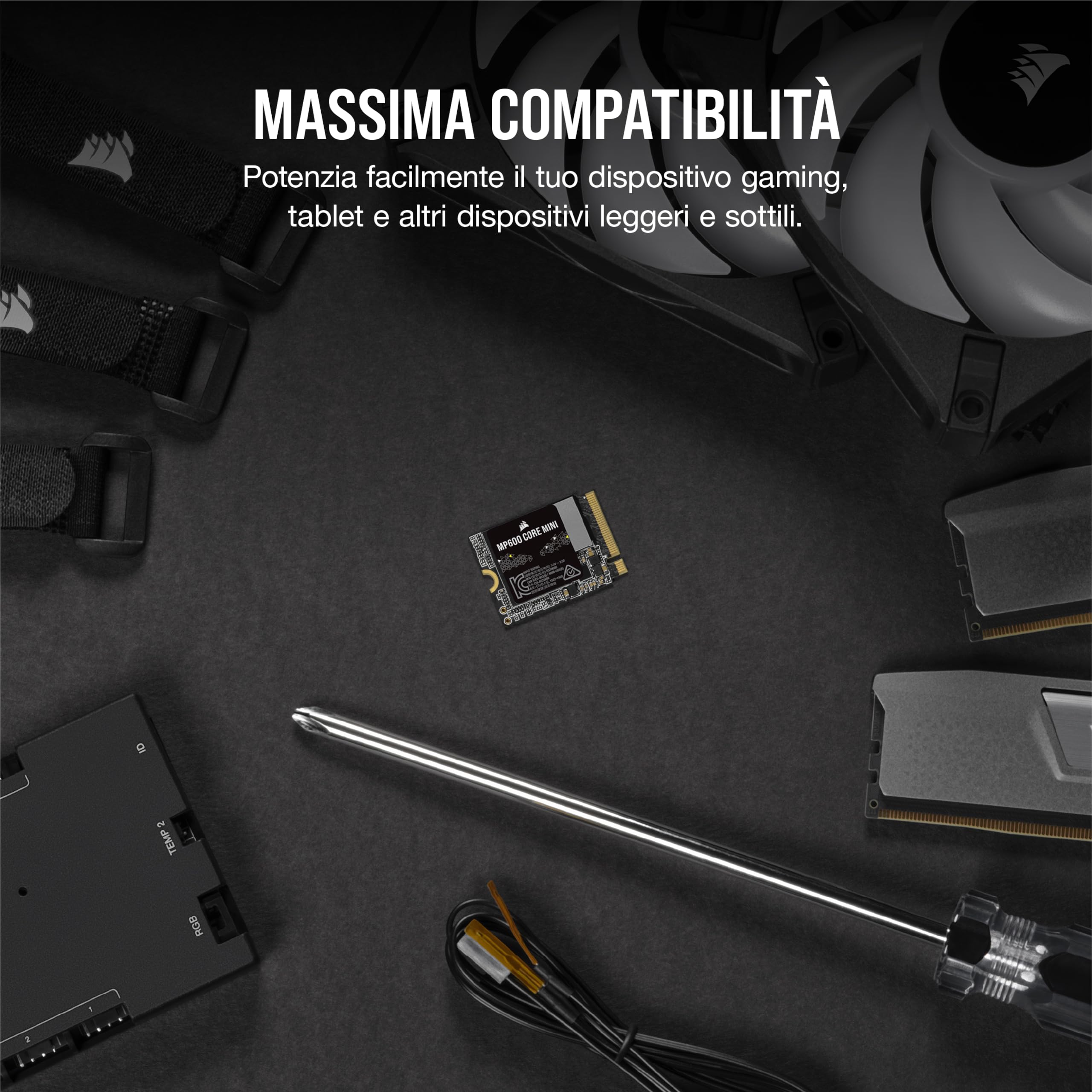 corsair-mp600-core-mini-1tb-ssd-m-2-2230-nvme-gen4-nero image 4