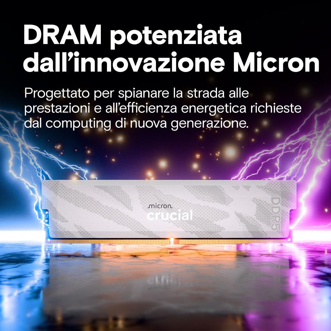 crucial-pro-ram-ddr5-32gb-kit-2x16gb-6400mhz-cl32-bianco image 6