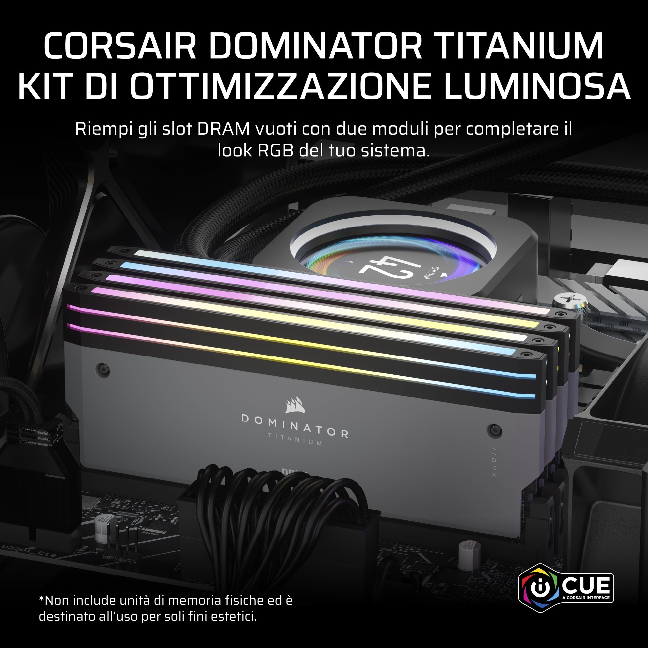 corsair-dominator-titanium-ddr5-rgb-light-enhancement-kit-2-moduli-grigio image 2