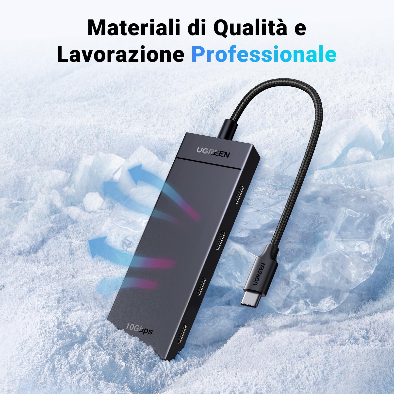 ugreen-hub-usb-c-10gbps-a-4-porte-type-c-usb-3-2-gen-2-con-cavo-30cm image 6