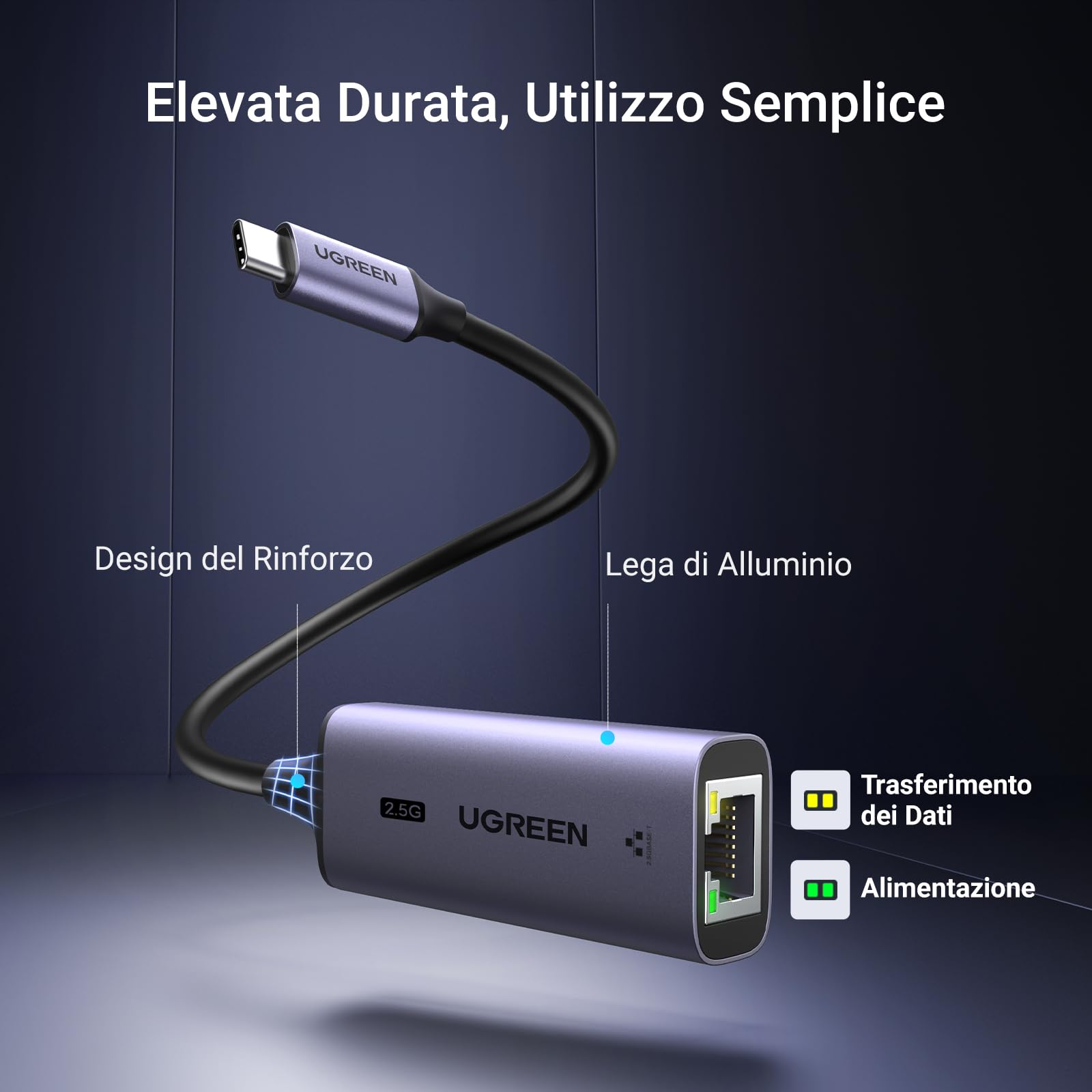 ugreen-adattatore-ethernet-usb-c-2-5g-rj45-in-alluminio image 7
