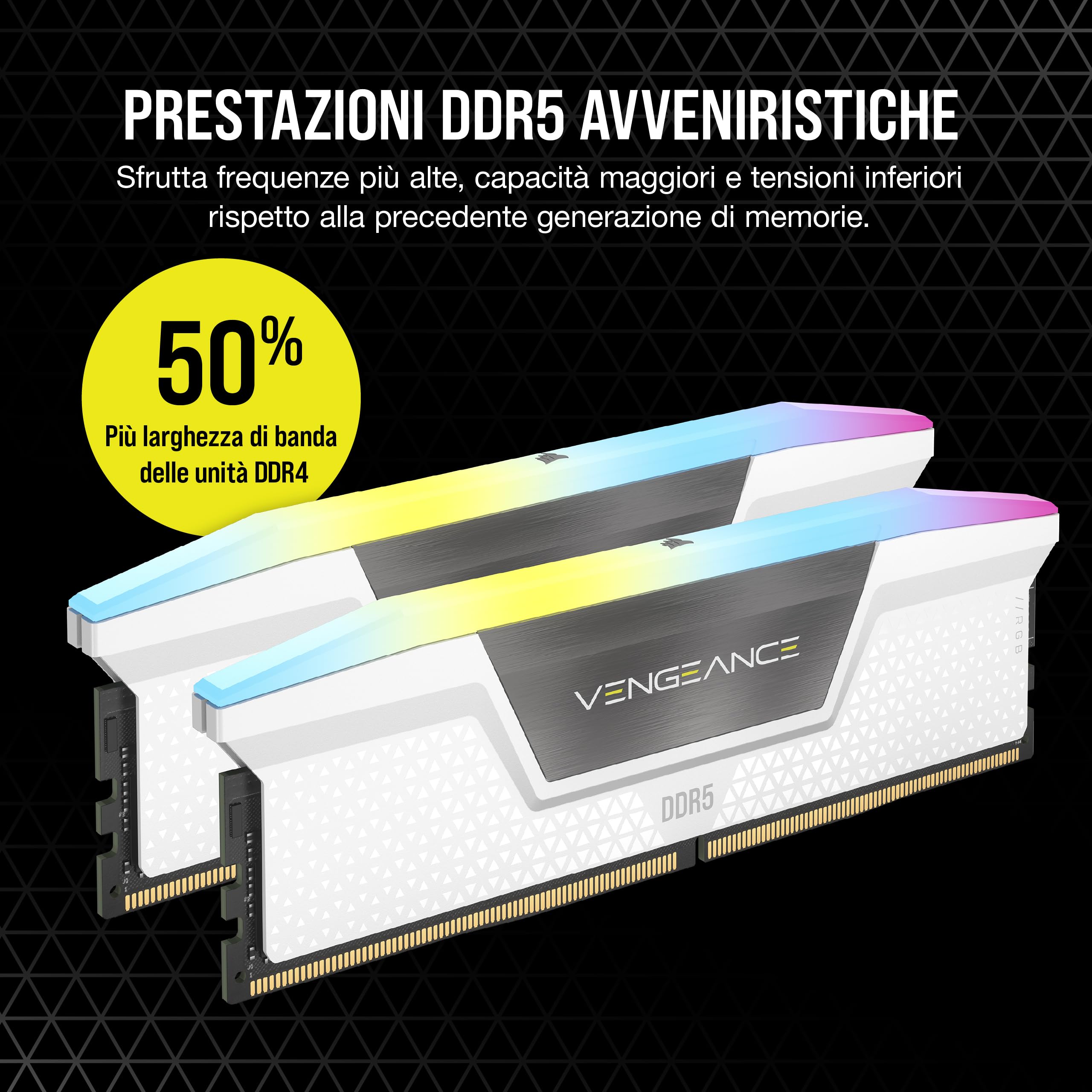 corsair-vengeance-rgb-ddr5-32gb-2x16gb-6400mhz-cl32-ram-desktop-bianca image 3