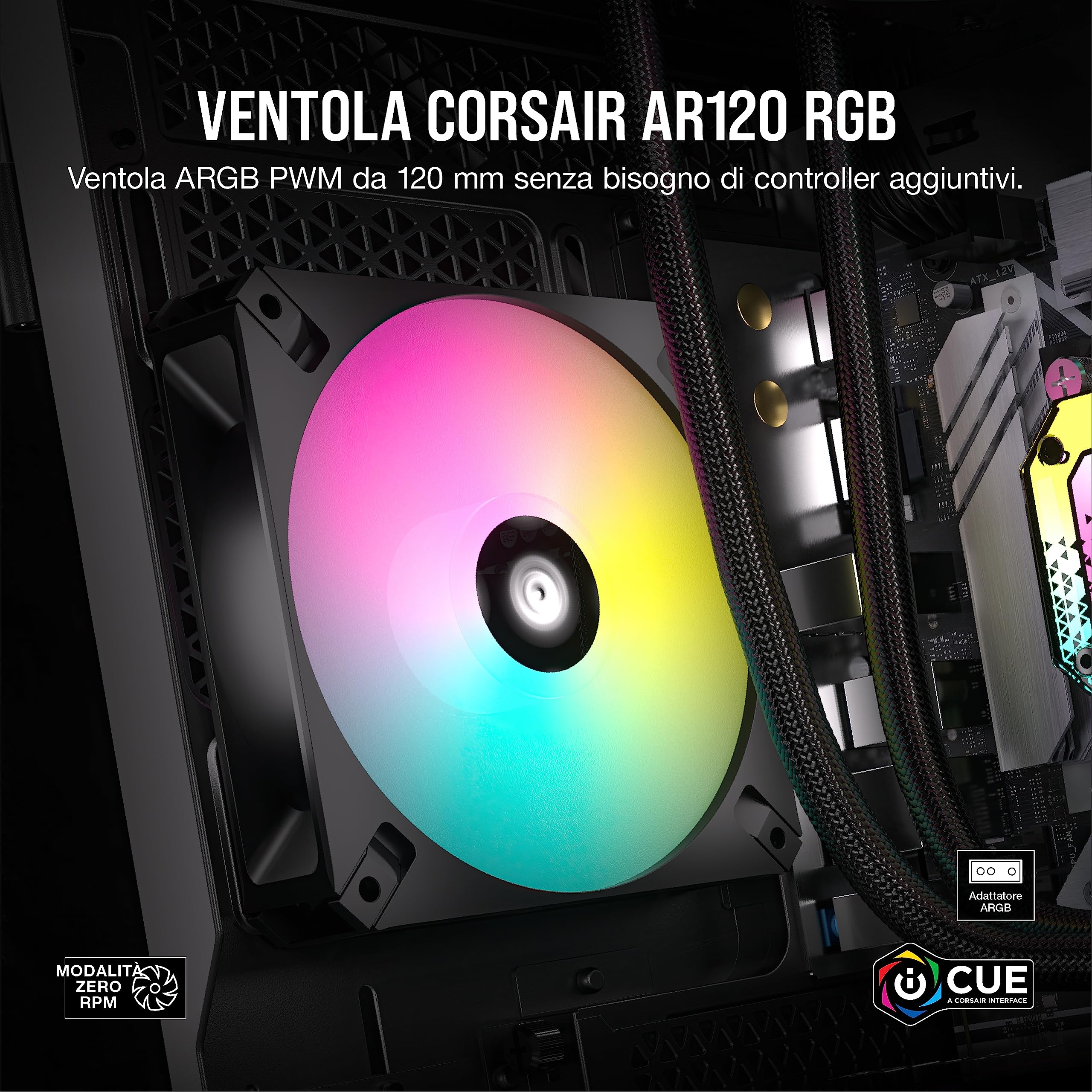 corsair-icue-ar120-rgb-digital-ventola-120mm-argb-pwm-nero image 3