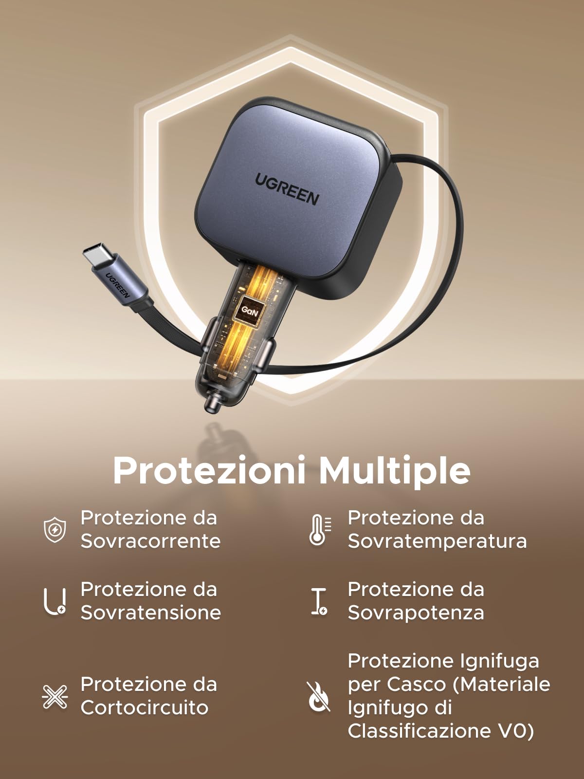 ugreen-nexode-caricatore-auto-60w-3-in-1-usb-c-retrattile-30w image 8