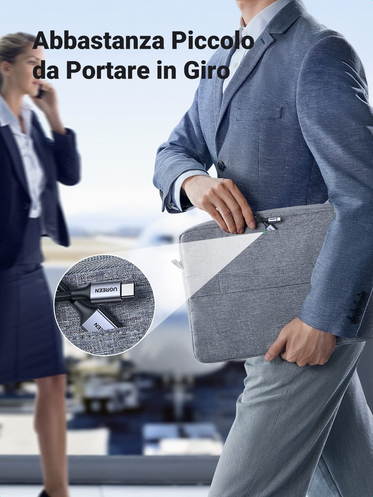 ugreen-adattatore-usb-c-a-usb-a-3-0-5gbps-grigio-confezione-2-pezzi image 7