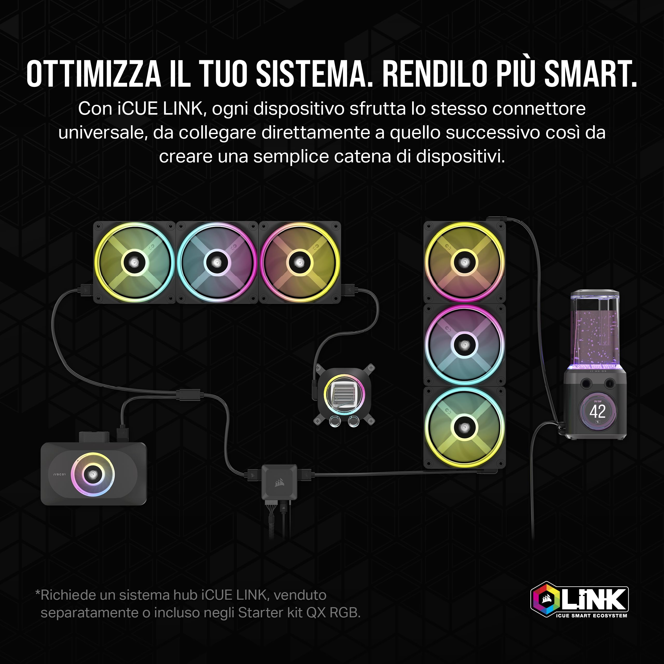 corsair-icue-link-xc7-rgb-elite-waterblock-cpu-lga-1700-am5-am4-grigio image 3