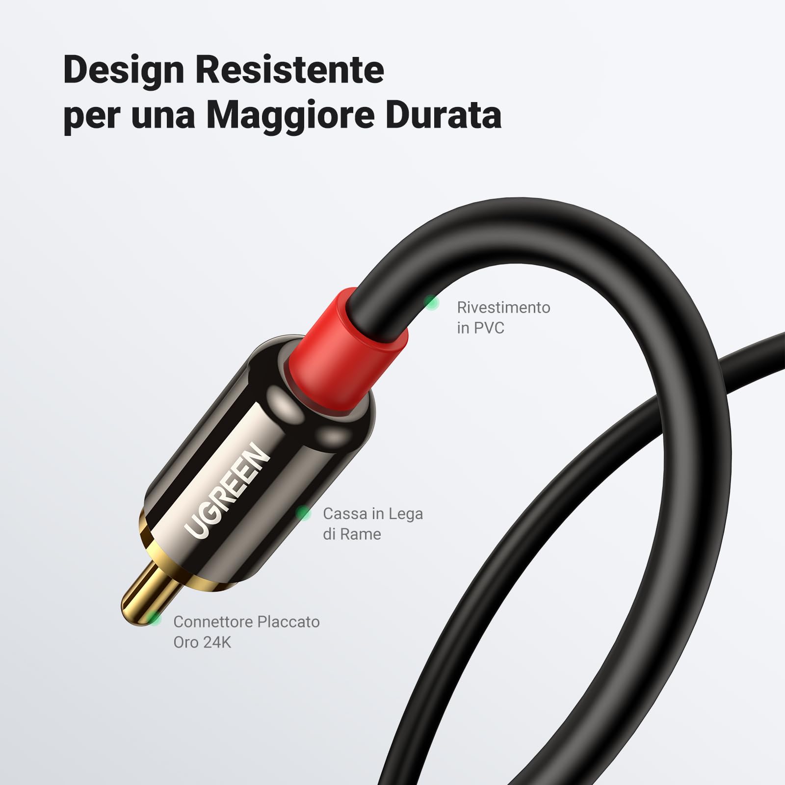 ugreen-cavo-audio-aux-jack-3-5mm-a-2rca-maschio-2m image 5