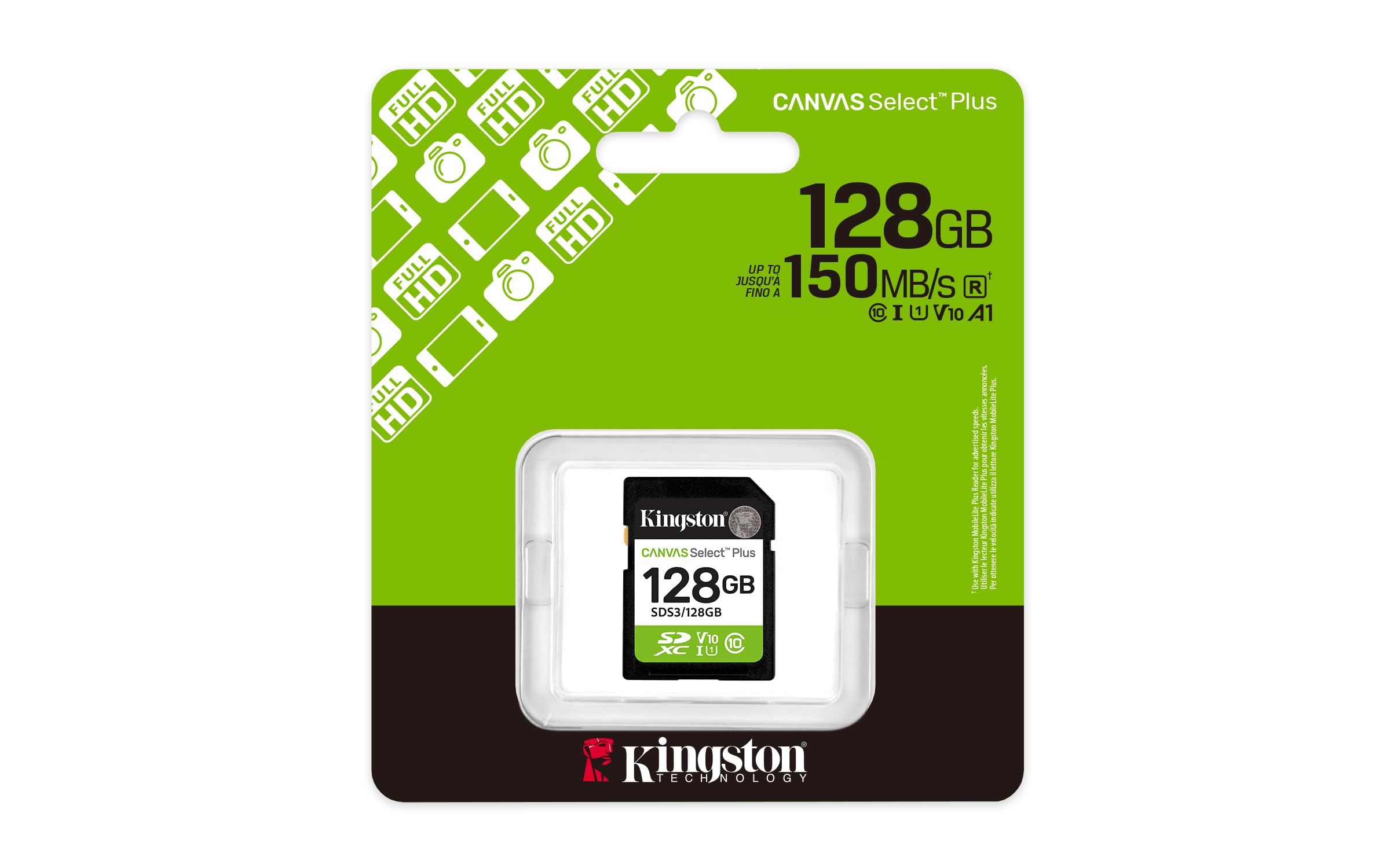 kingston-canvas-select-plus-scheda-sd-128gb-sdxc-uhs-i-150mb-s-c10 image 3