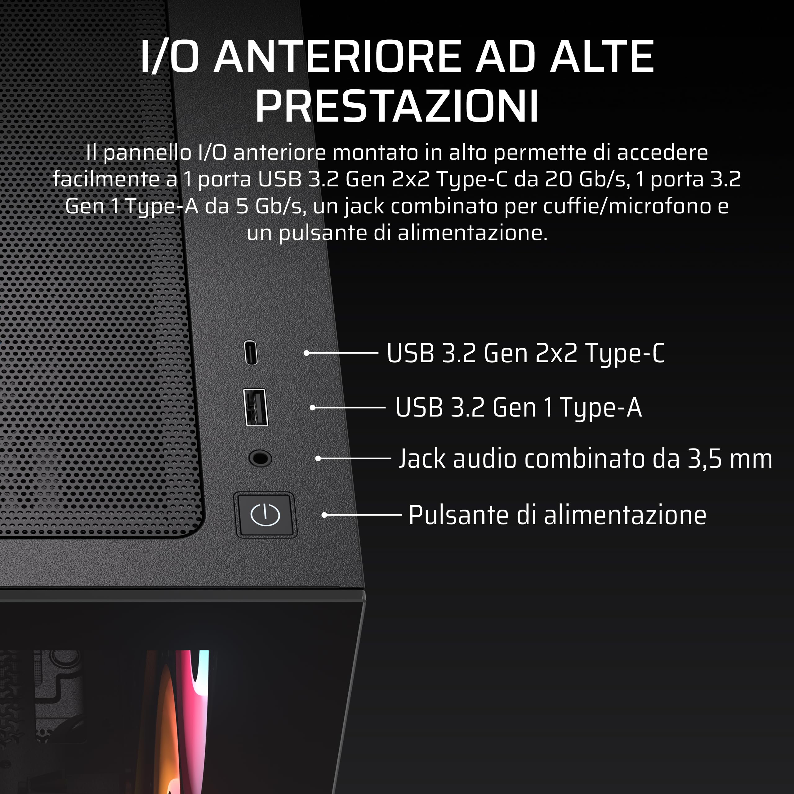 corsair-2800x-rs-argb-case-pc-micro-atx-panoramico-con-vetro-temperato-3x-rs120- image 6