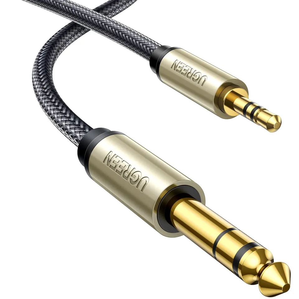 ugreen-cavo-jack-audio-3-5mm-a-6-35mm-2m-nylon-stereo-hi-fi image 1