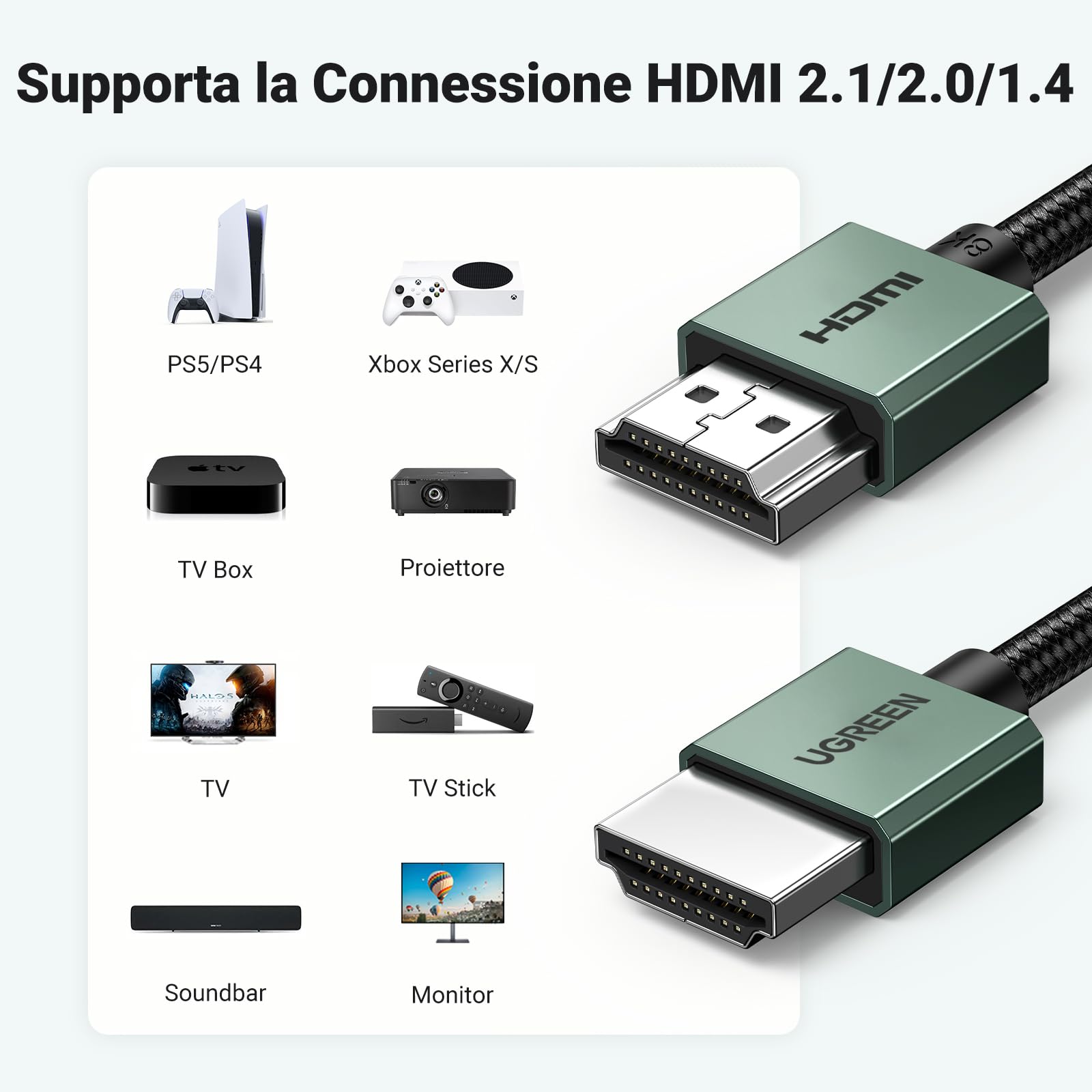 ugreen-cavo-hdmi-2-1-certificato-8k-60hz-4k-120hz-48-gbps-2-m-dynamic-hdr-earc-d image 6
