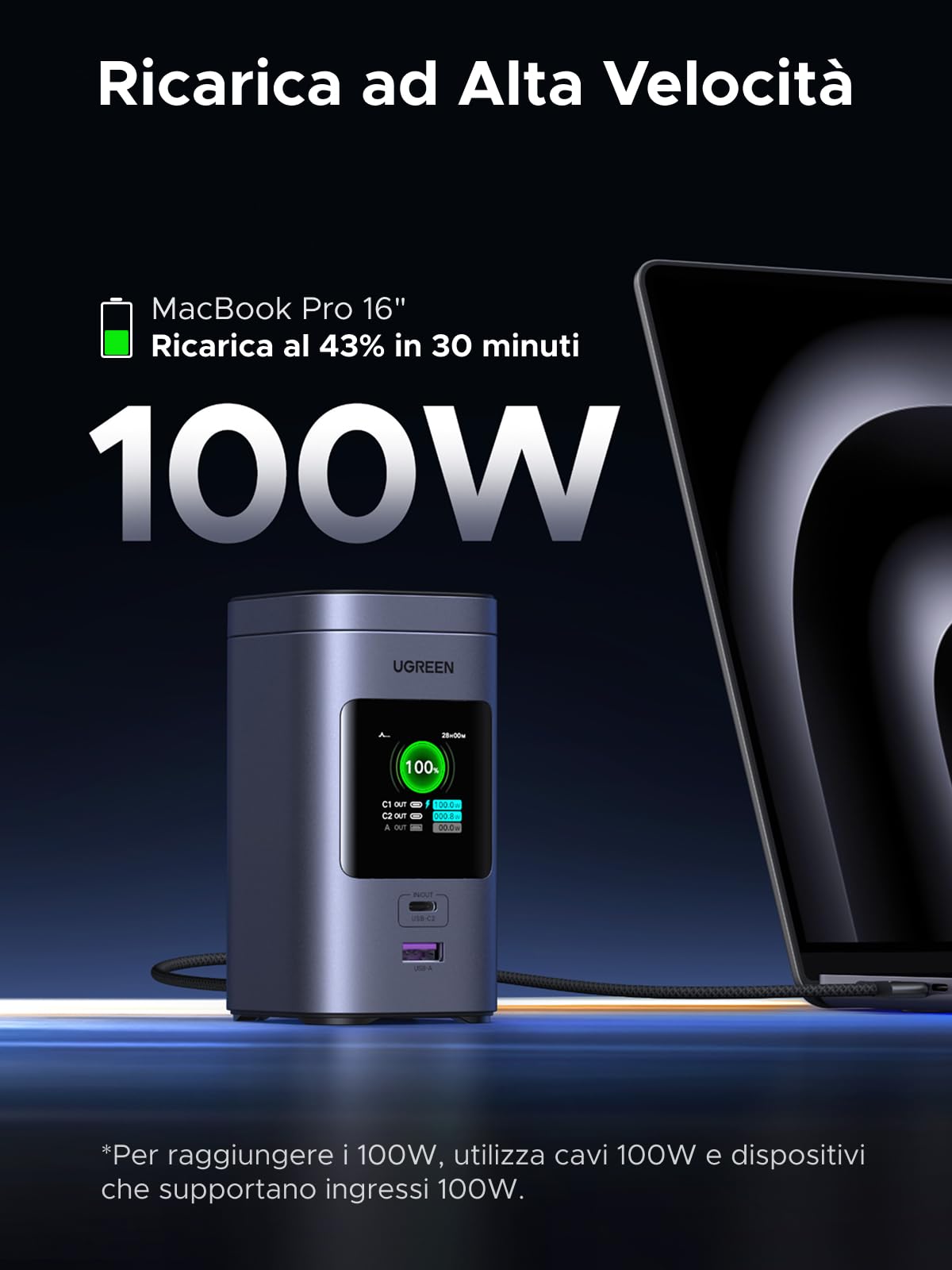 ugreen-nexode-pro-qi2-15w-power-bank-20000mah-pd-100w-4-in-1 image 3