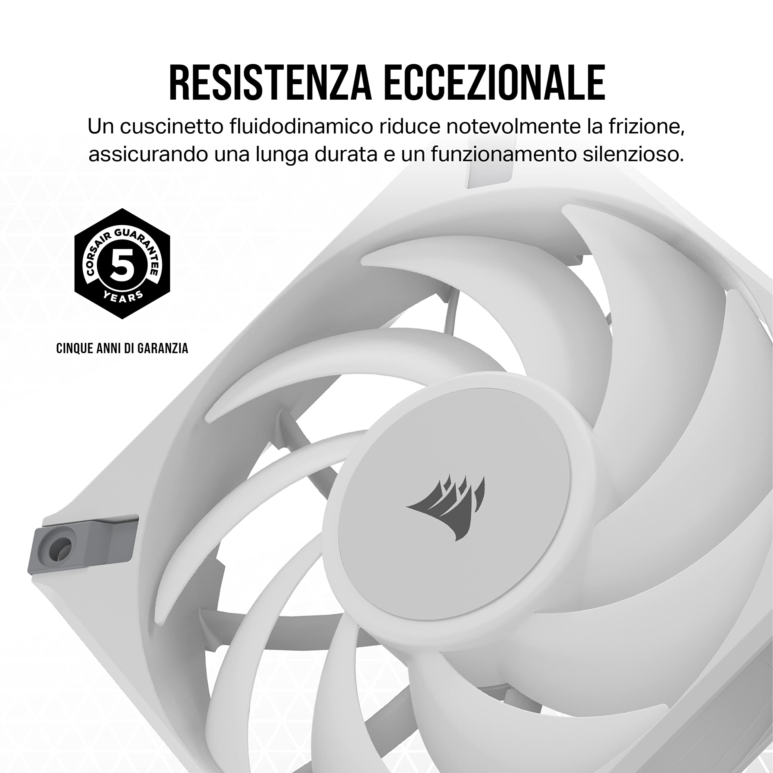 corsair-icue-af120-rgb-elite-kit-3-ventole-pwm-120-mm-bianco-con-controller image 6