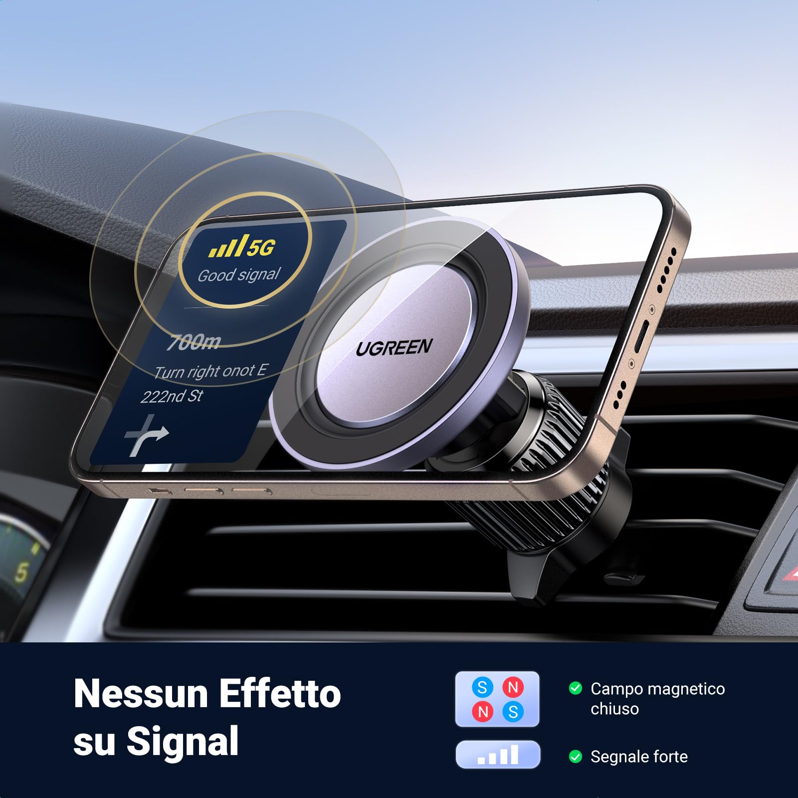 ugreen-supporto-magnetico-auto-magsafe-per-bocchetta-con-20-magneti-n52 image 7