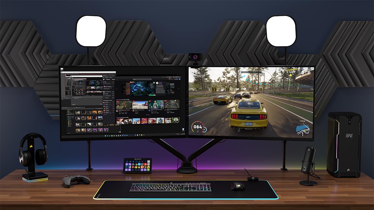 corsair-xeneon-supporto-a-doppio-braccio-monitor-nero image 2