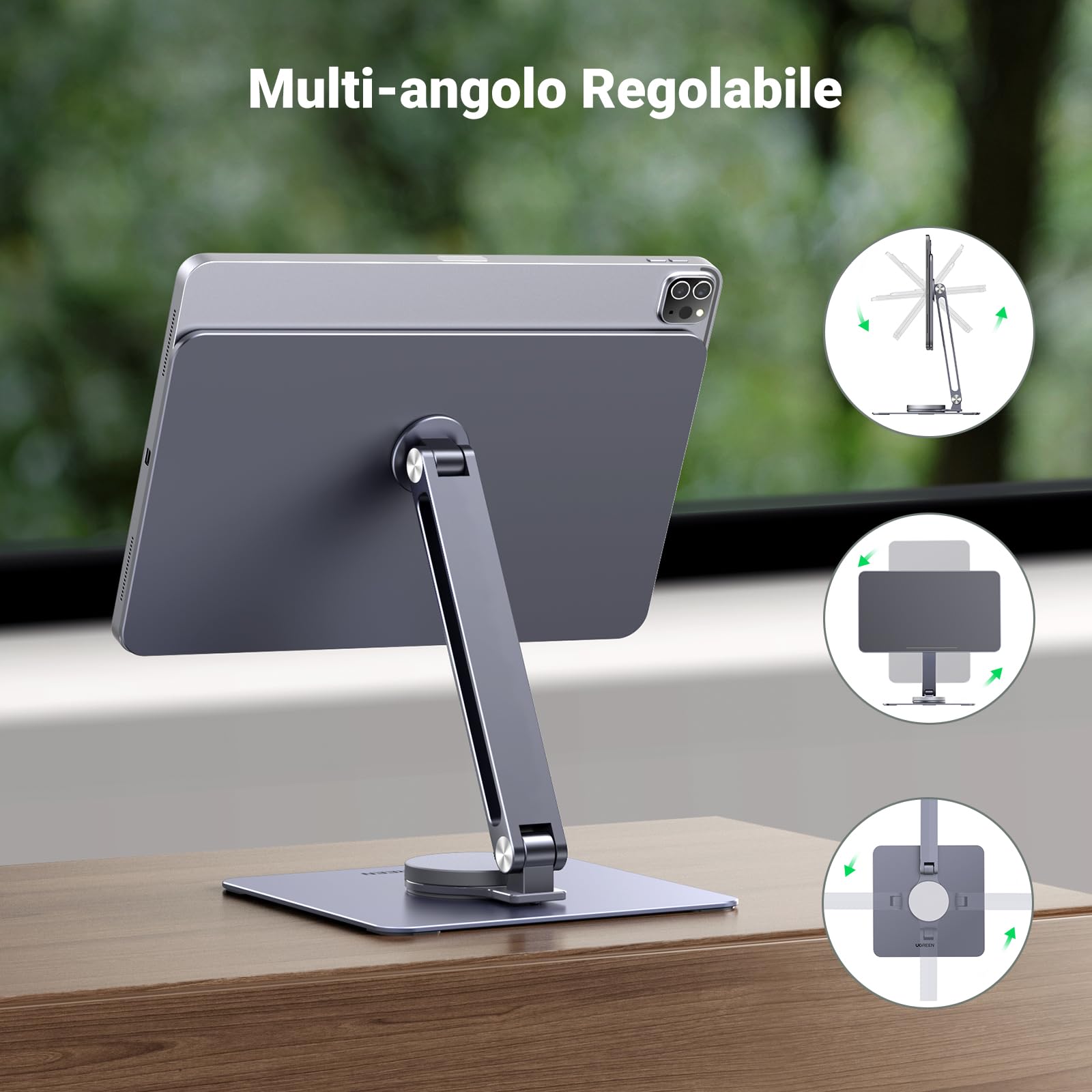 ugreen-supporto-magnetico-da-scrivania-in-alluminio-per-ipad-pro-12-9-girevole-3 image 7