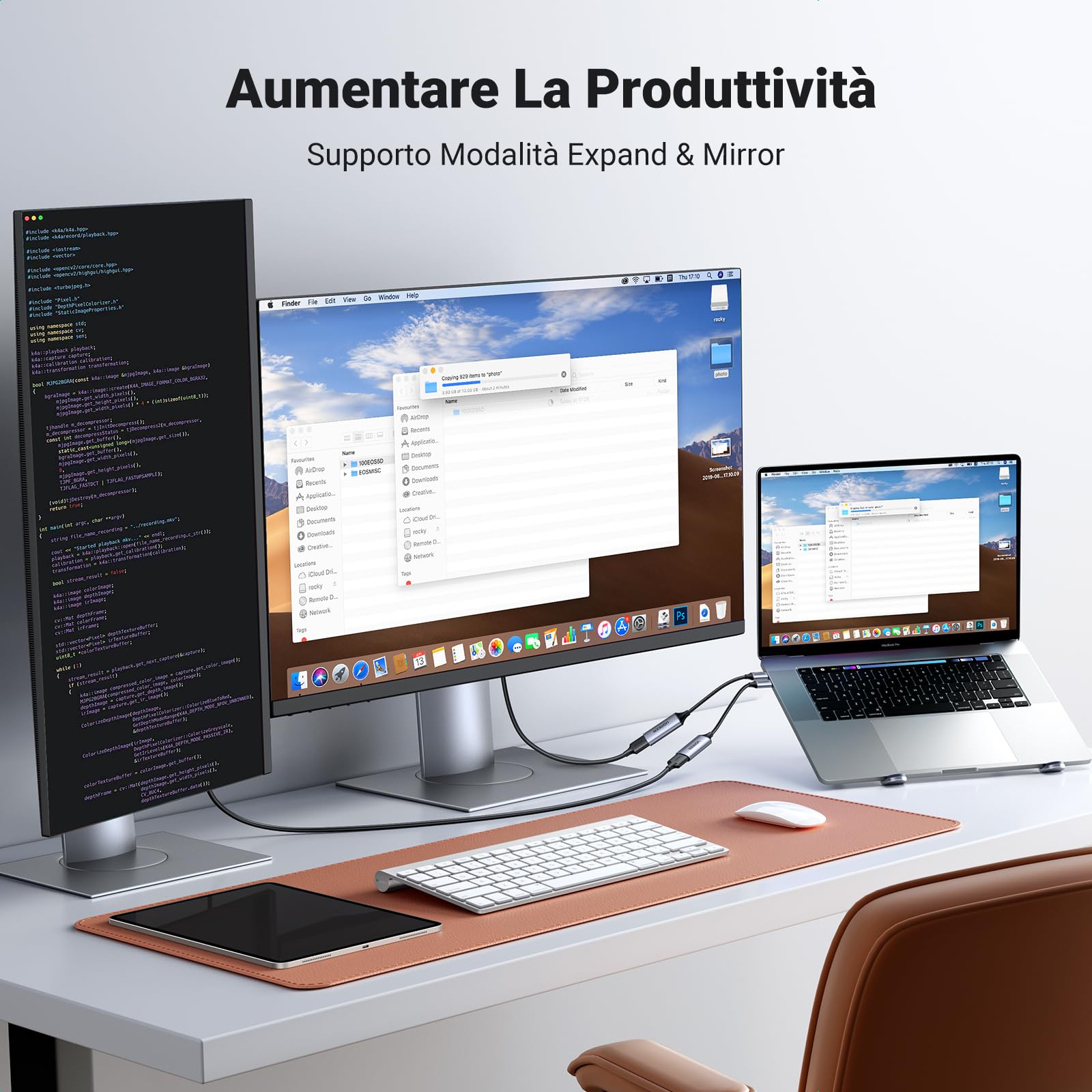 ugreen-adattatore-usb-c-a-hdmi-4k60hz-10cm-per-mac-iphone-ipad-galaxy image 3