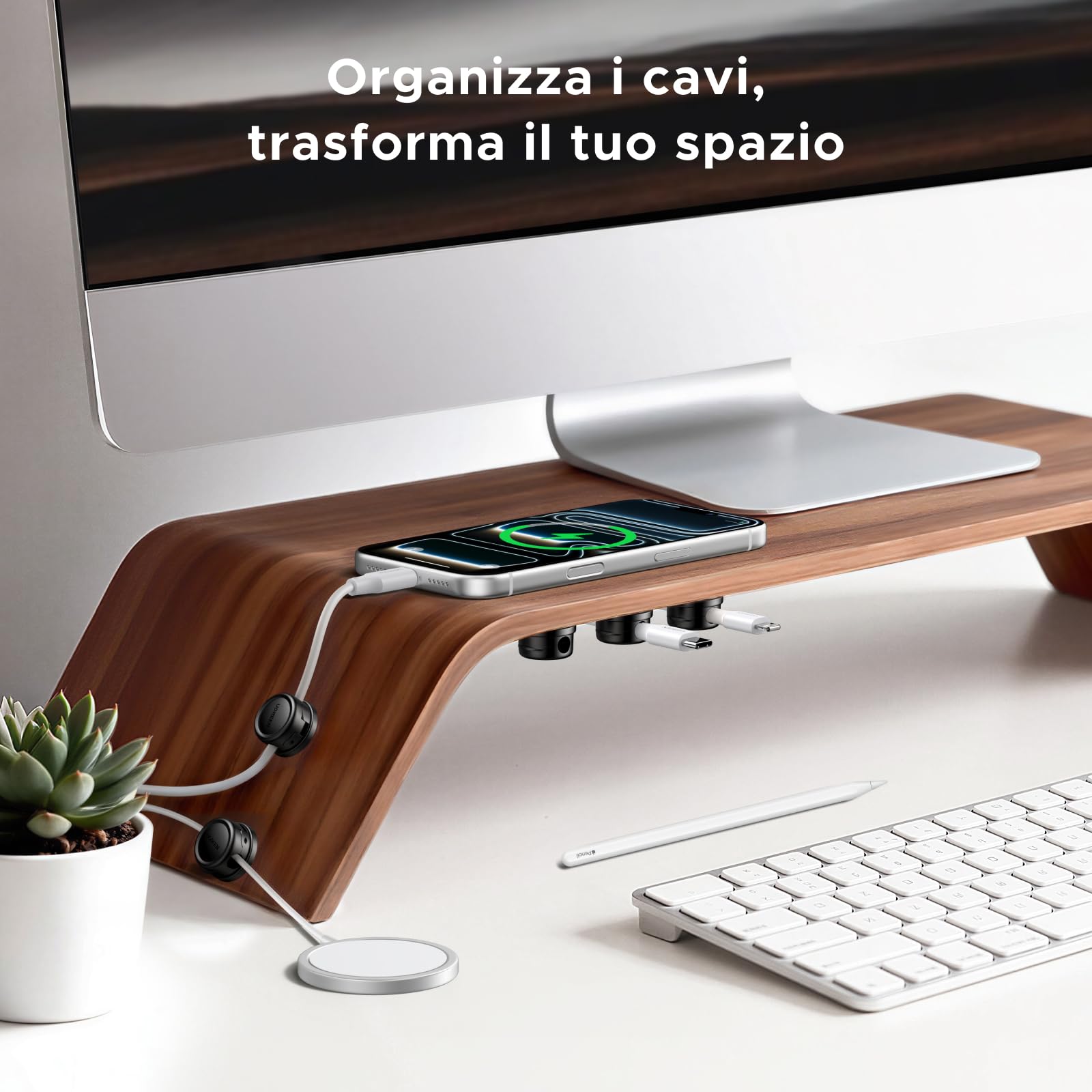 ugreen-organizer-cavi-clip-magnetiche-girevoli-360-6-pezzi-nero-fino-a-7-5mm image 8