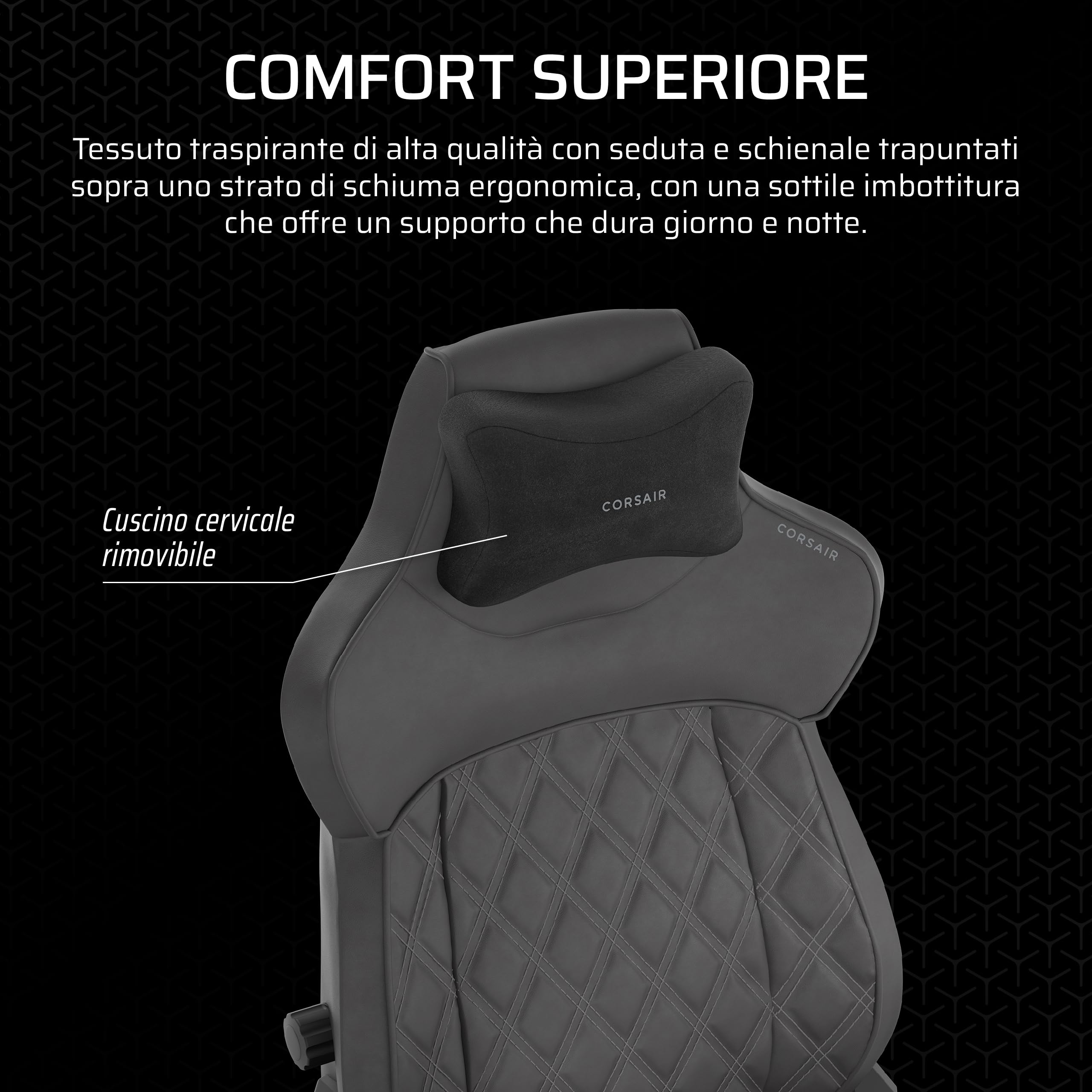 corsair-tc500-luxe-sedia-gaming-tessuto-grigio image 4