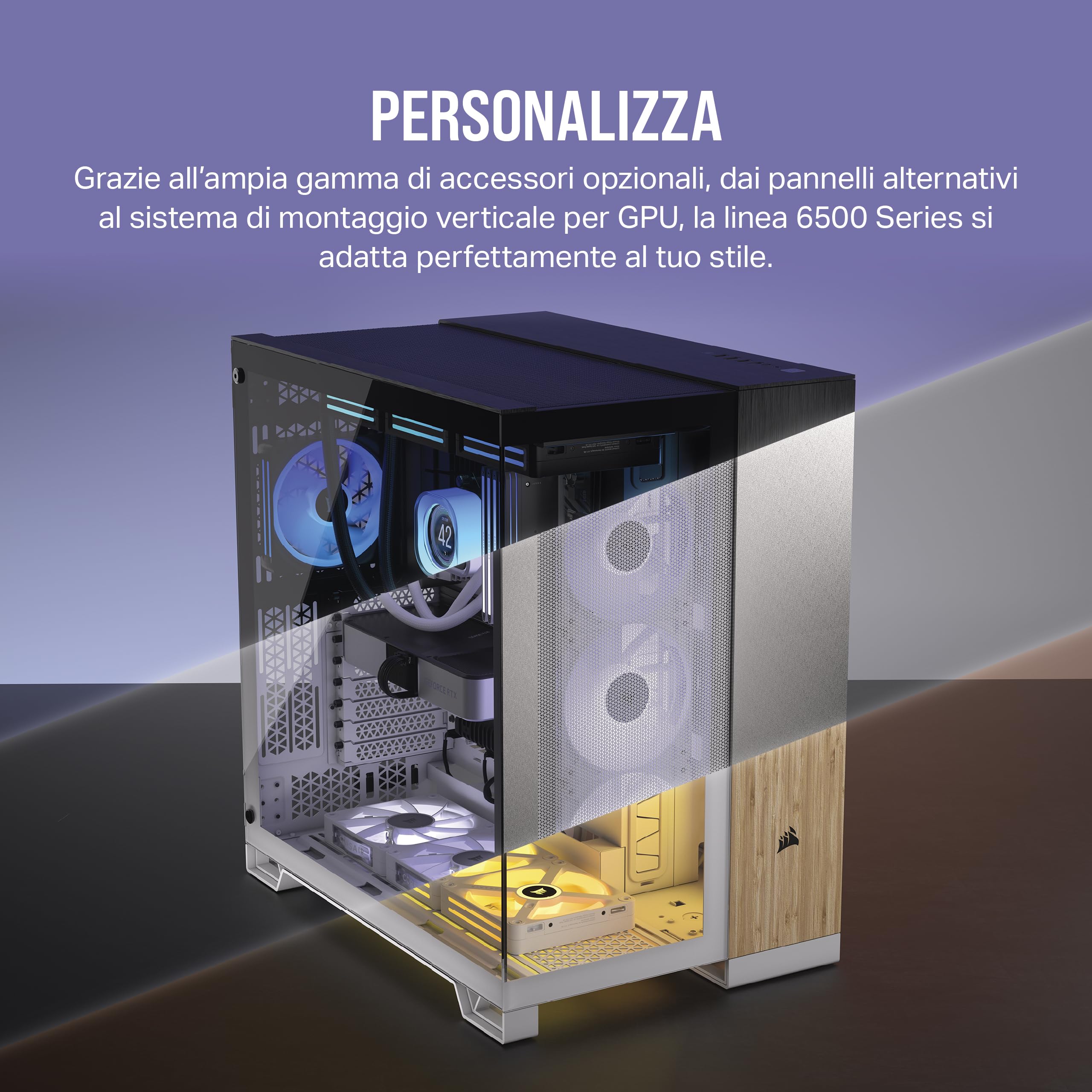 corsair-6500x-mid-tower-atx-doppia-camera-vetro-temperato-nero image 7