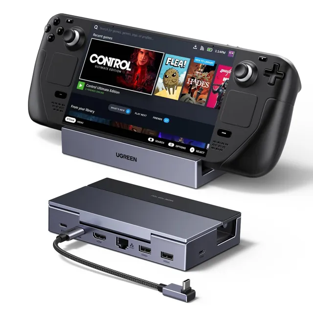 ugreen-6-in-1-docking-station-usb-c-con-supporto-per-steam-deck-rog-ally-legion- image 1