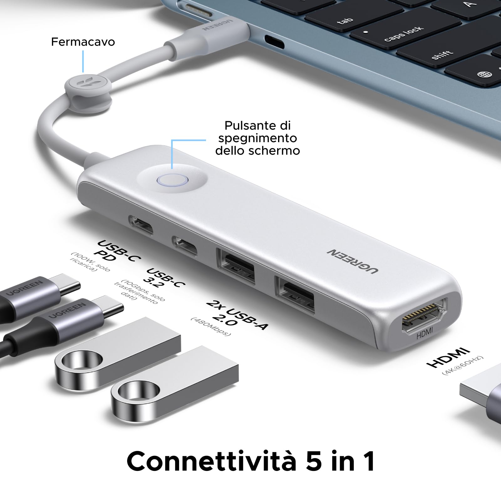 ugreen-revodok-hub-usb-c-5-in-1-hdmi-4k-60hz-pd-100w image 2