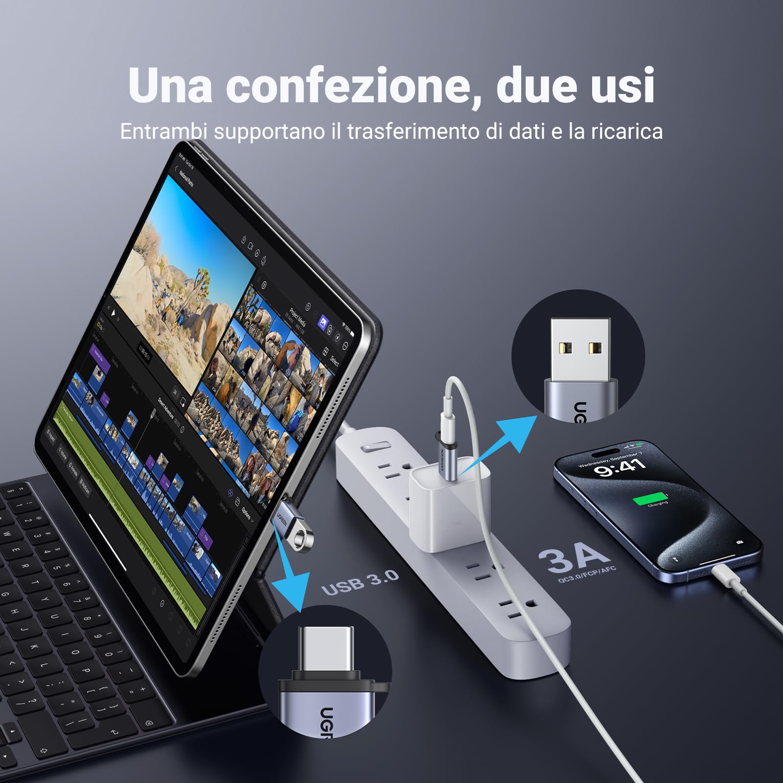 ugreen-adattatore-usb-c-a-usb-3-0-otg-5gbps-2-pack image 2